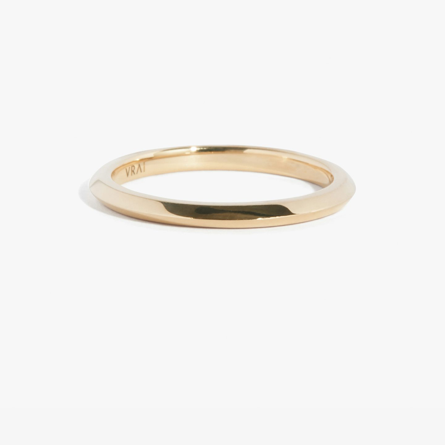 The Knife-Edge Band | 14k | Rose Gold | bandAccent: Plain