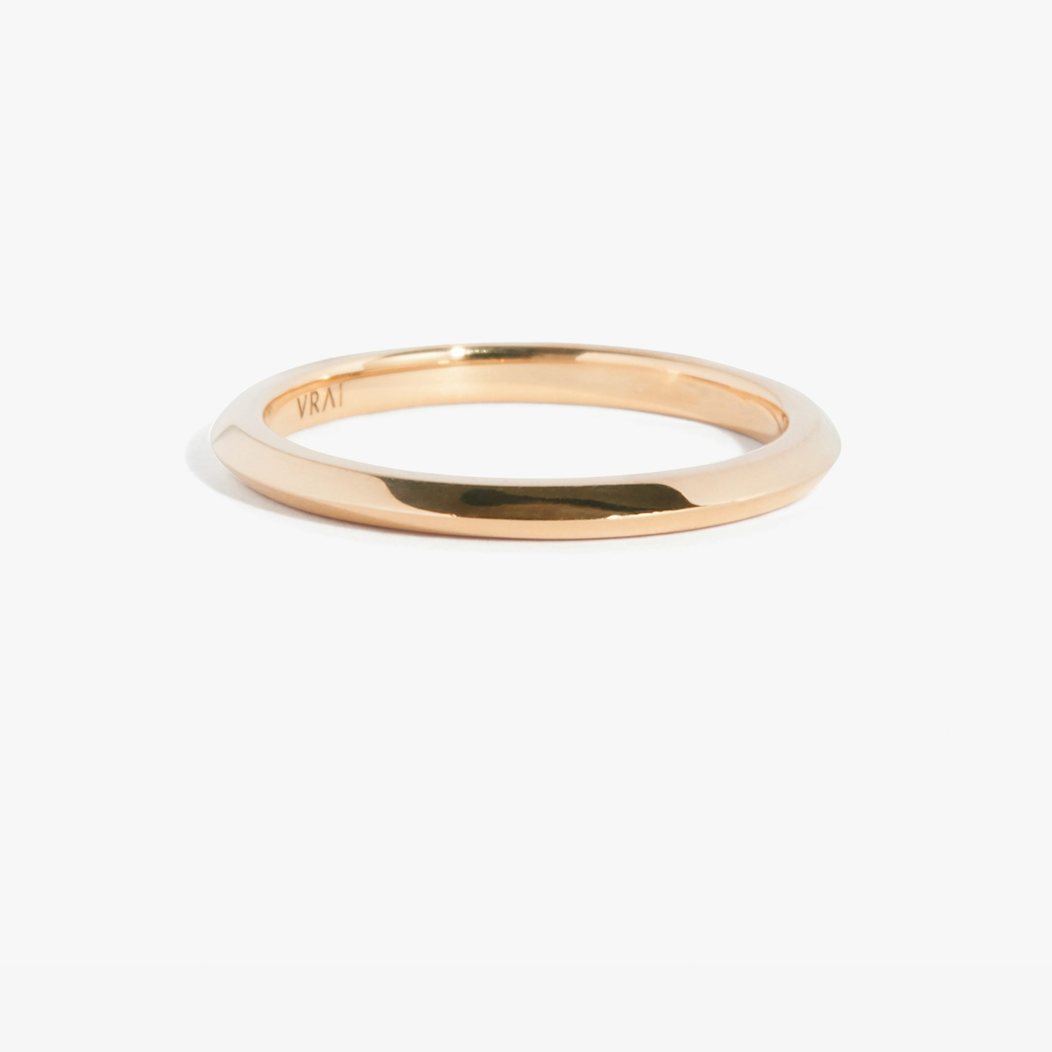 The Knife-Edge Band | 14k | Rose Gold | bandAccent: Plain