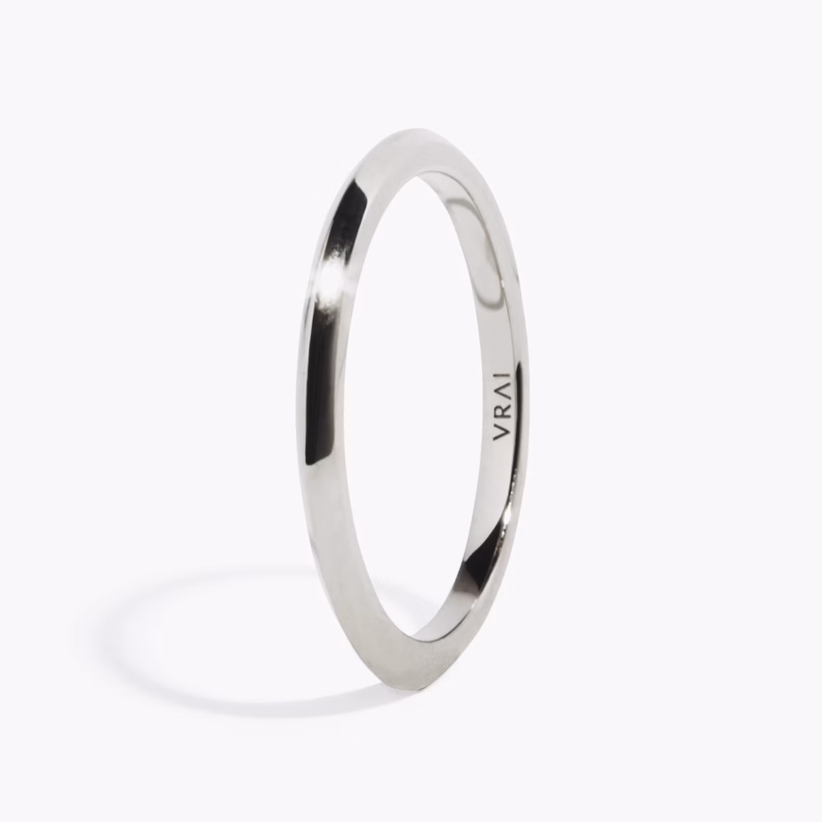 The Knife-Edge Ehering | 18k | Weißgold | bandAccent: Ohne Pavé-Besatz