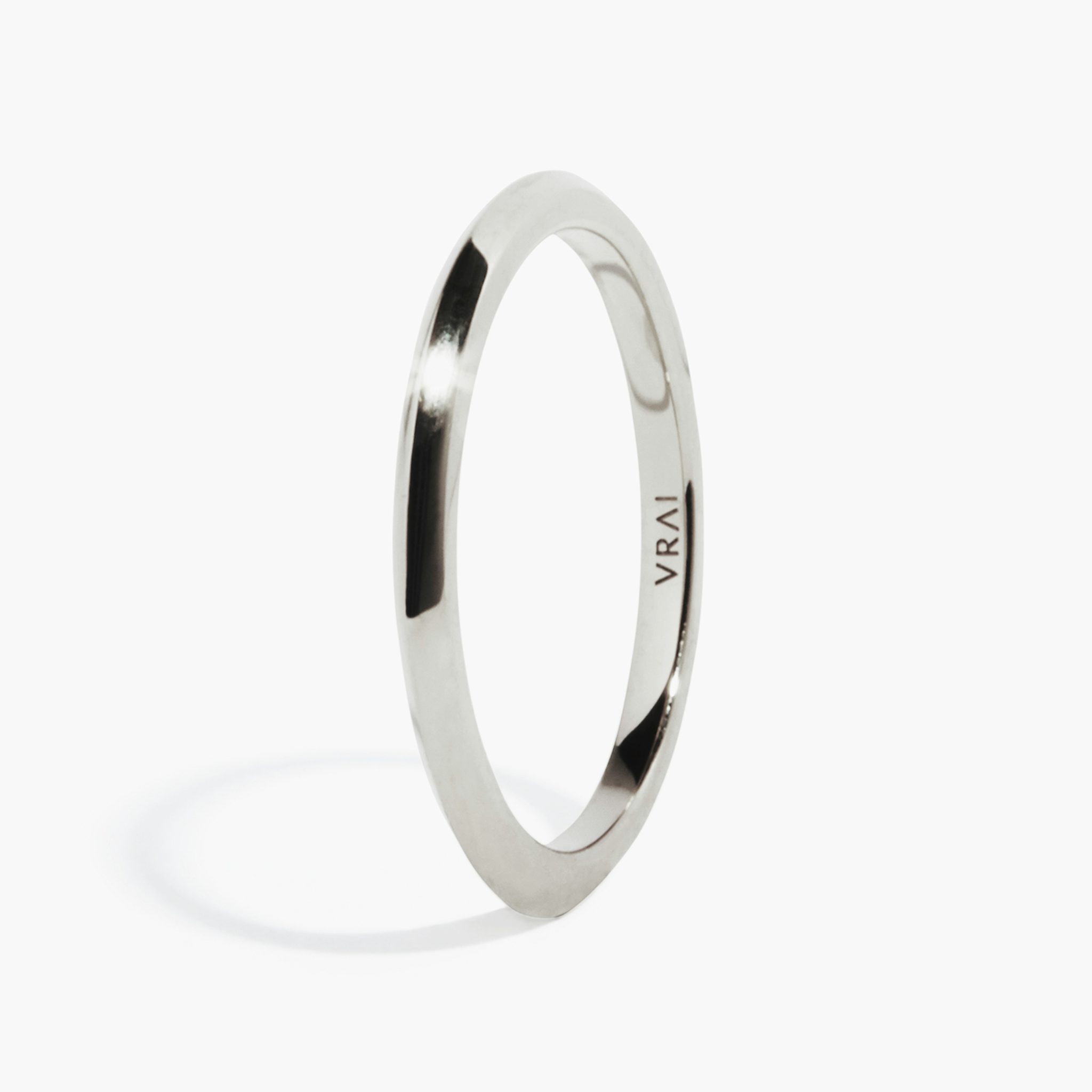The Knife-Edge Band | 18k | White Gold | bandAccent: Plain