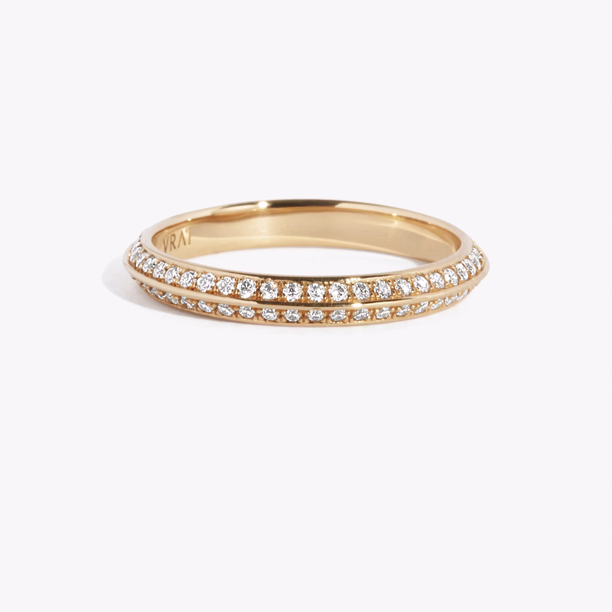 The Knife-Edge Band Round Brilliant | Rose Gold