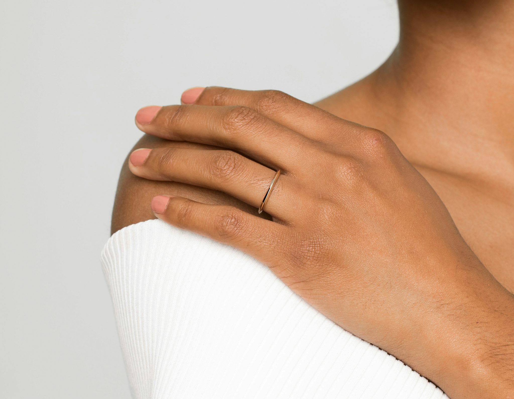 The Knife-Edge Band | 14k | Rose Gold | bandAccent: Plain