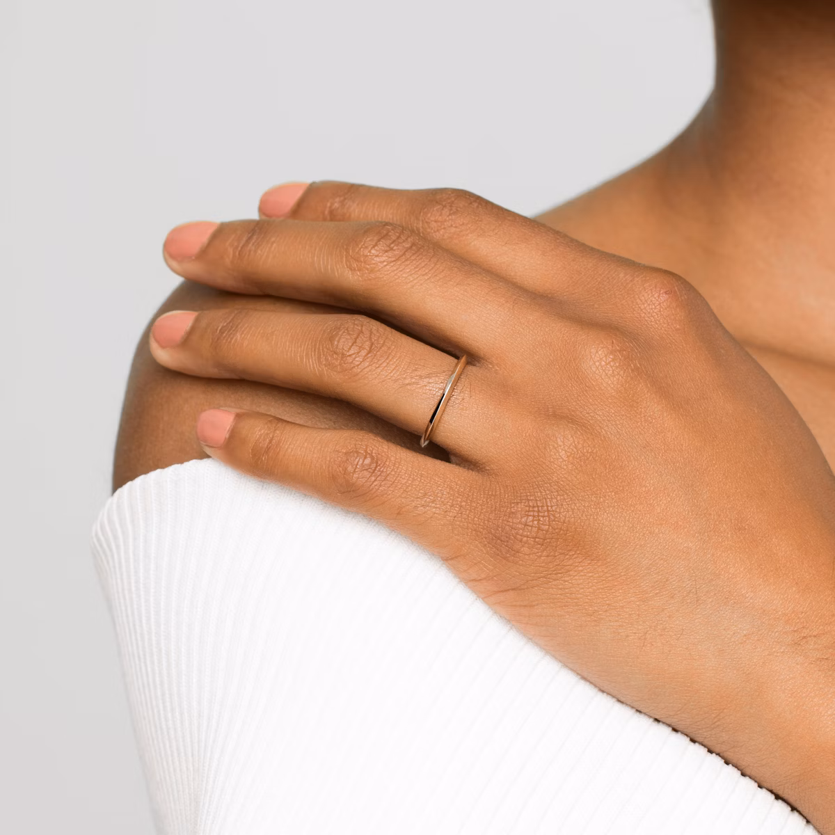 The Knife-Edge Ehering | 18k | Weißgold | bandAccent: Ohne Pavé-Besatz
