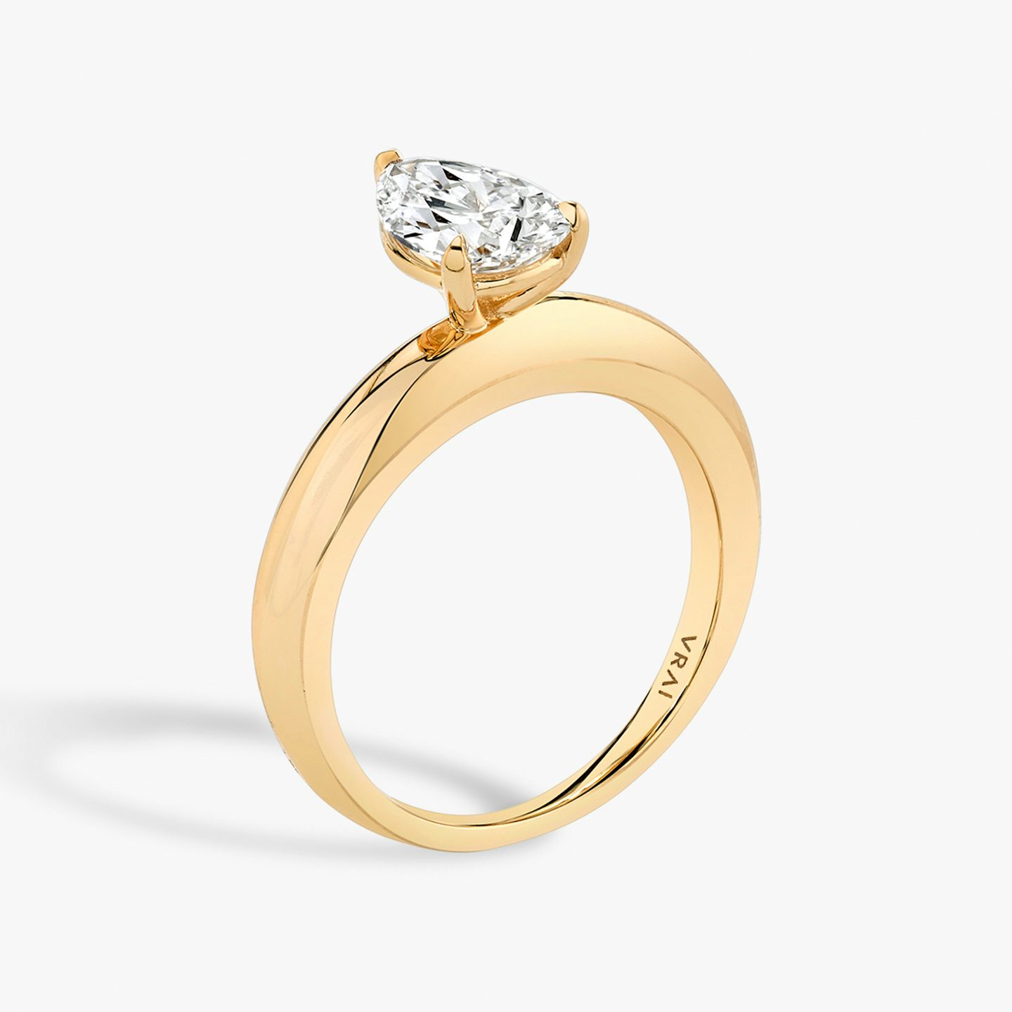 The Curator | Pear | 14k | Rose Gold | bandAccent: Plain | diamondOrientation: vertical | caratWeight: other