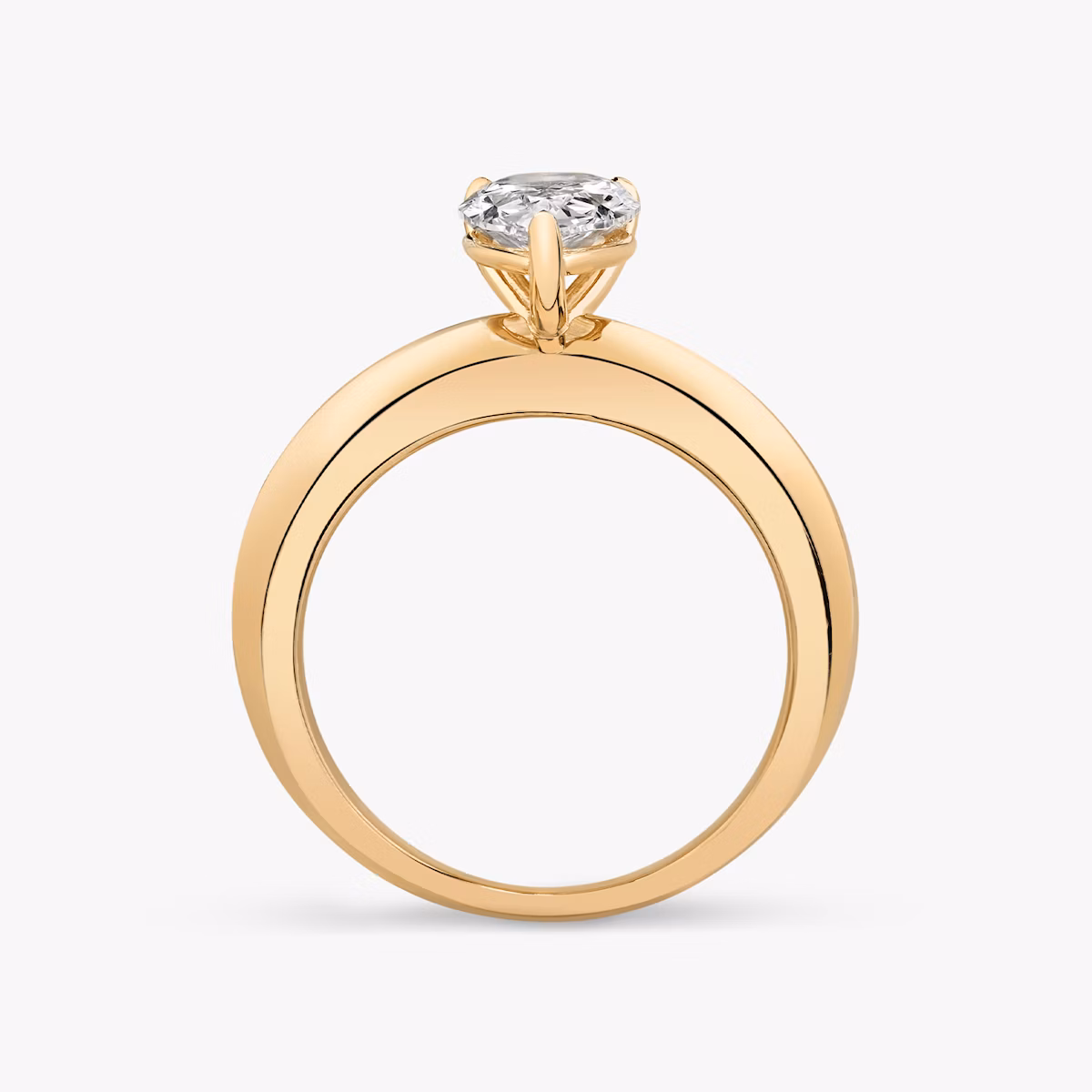 The Curator | Pear | 14k | Rose Gold | bandAccent: Plain | diamondOrientation: vertical | caratWeight: other