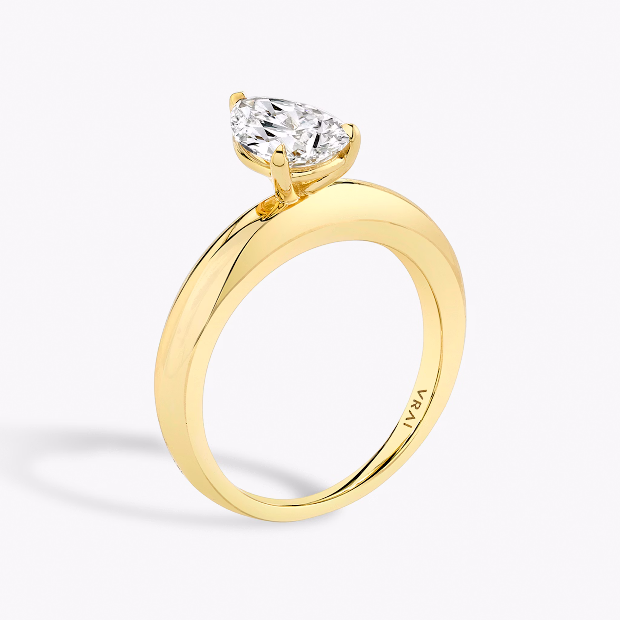 The Curator | Pear | 18k | Yellow Gold | bandAccent: Plain | diamondOrientation: vertical | caratWeight: other