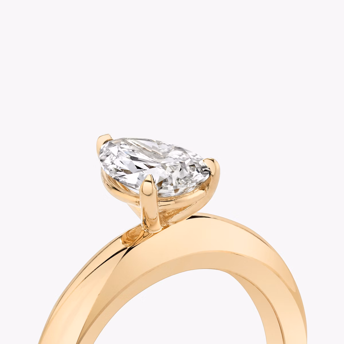 The Curator | Pear | 14k | Rose Gold | bandAccent: Plain | diamondOrientation: vertical | caratWeight: other