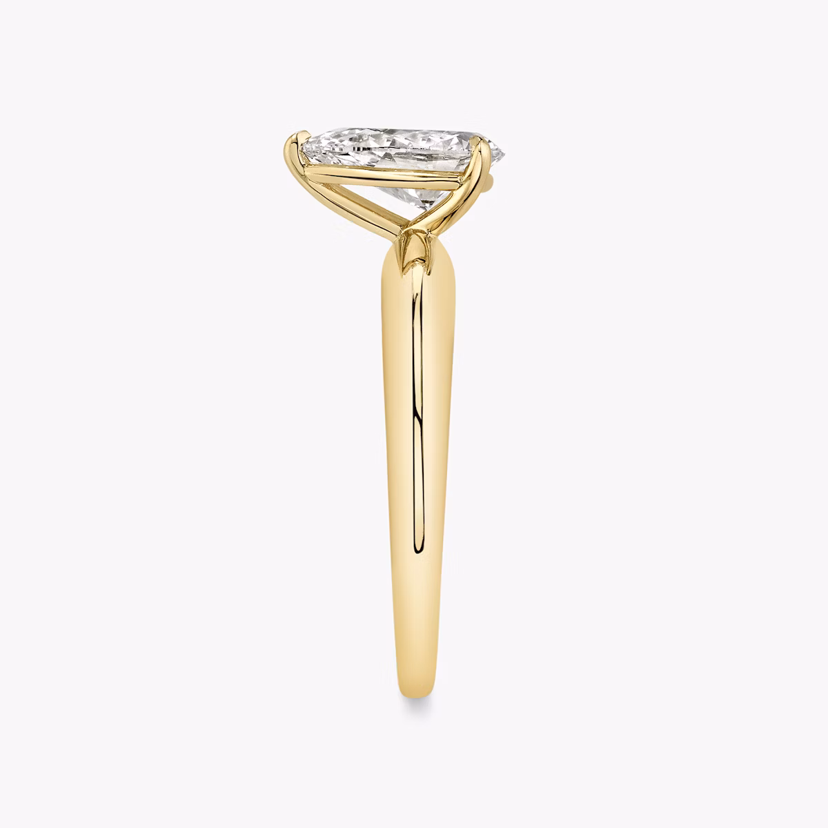 The Curator | Pear | 18k | Yellow Gold | bandAccent: Plain | diamondOrientation: vertical | caratWeight: other