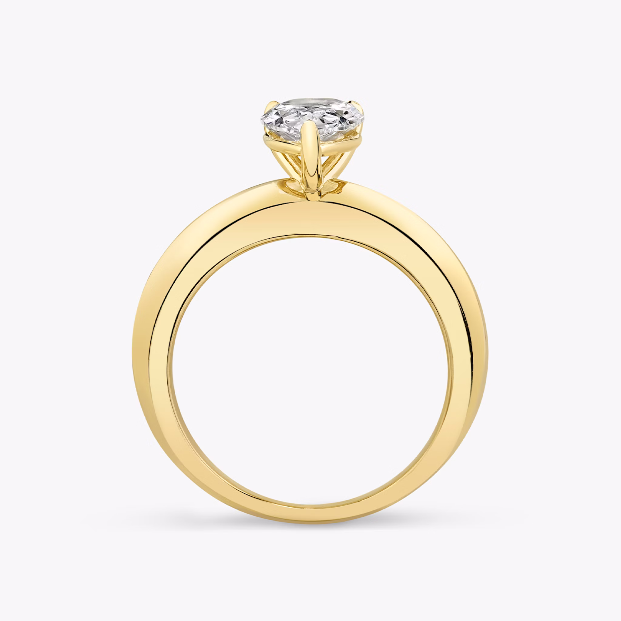 The Curator | Pear | 18k | Yellow Gold | bandAccent: Plain | diamondOrientation: vertical | caratWeight: other