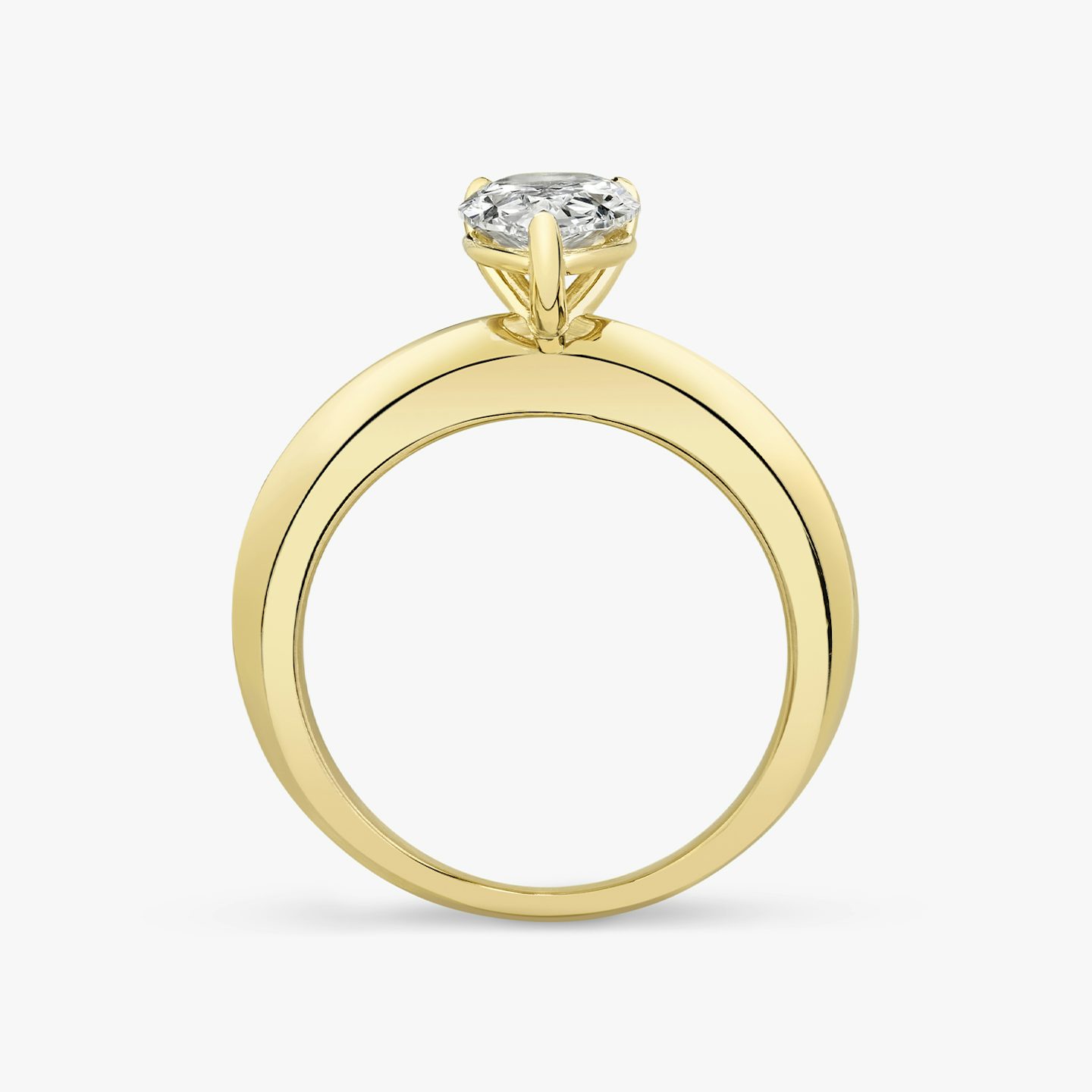 The Curator | Pear | 18k | Yellow Gold | bandAccent: Plain | diamondOrientation: vertical | caratWeight: other