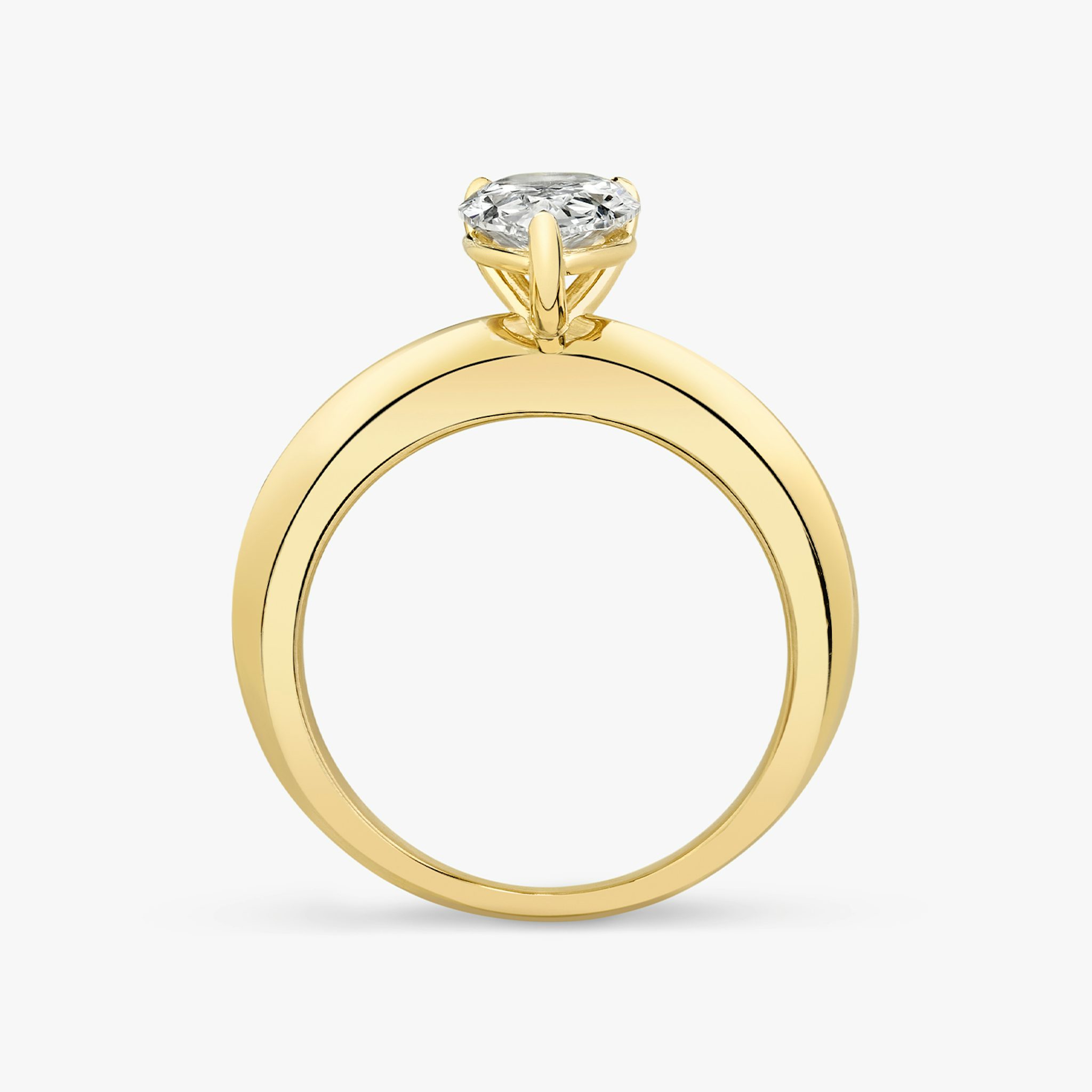 The Curator | Pear | 18k | Yellow Gold | bandAccent: Plain | diamondOrientation: vertical | caratWeight: other