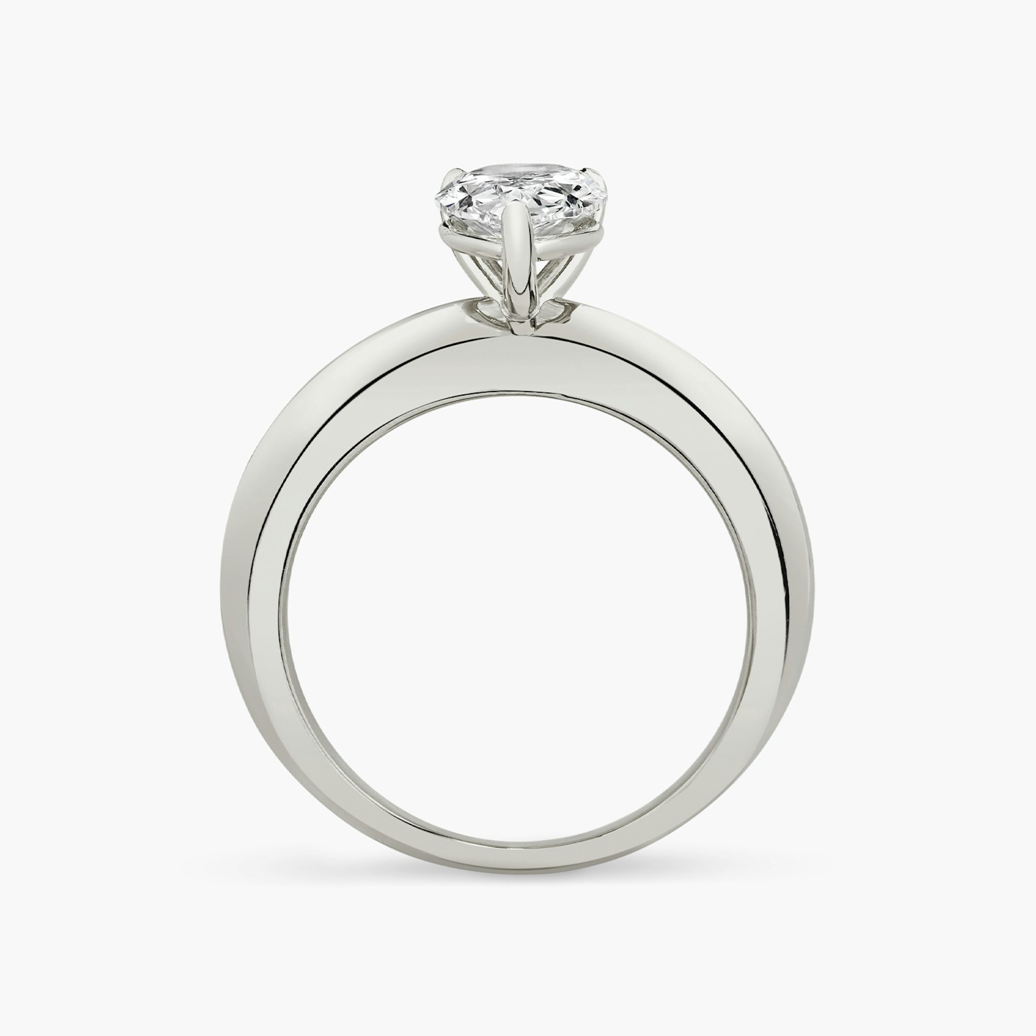 The Curator | Pear | 18k | White Gold | bandAccent: Plain | diamondOrientation: vertical | caratWeight: other