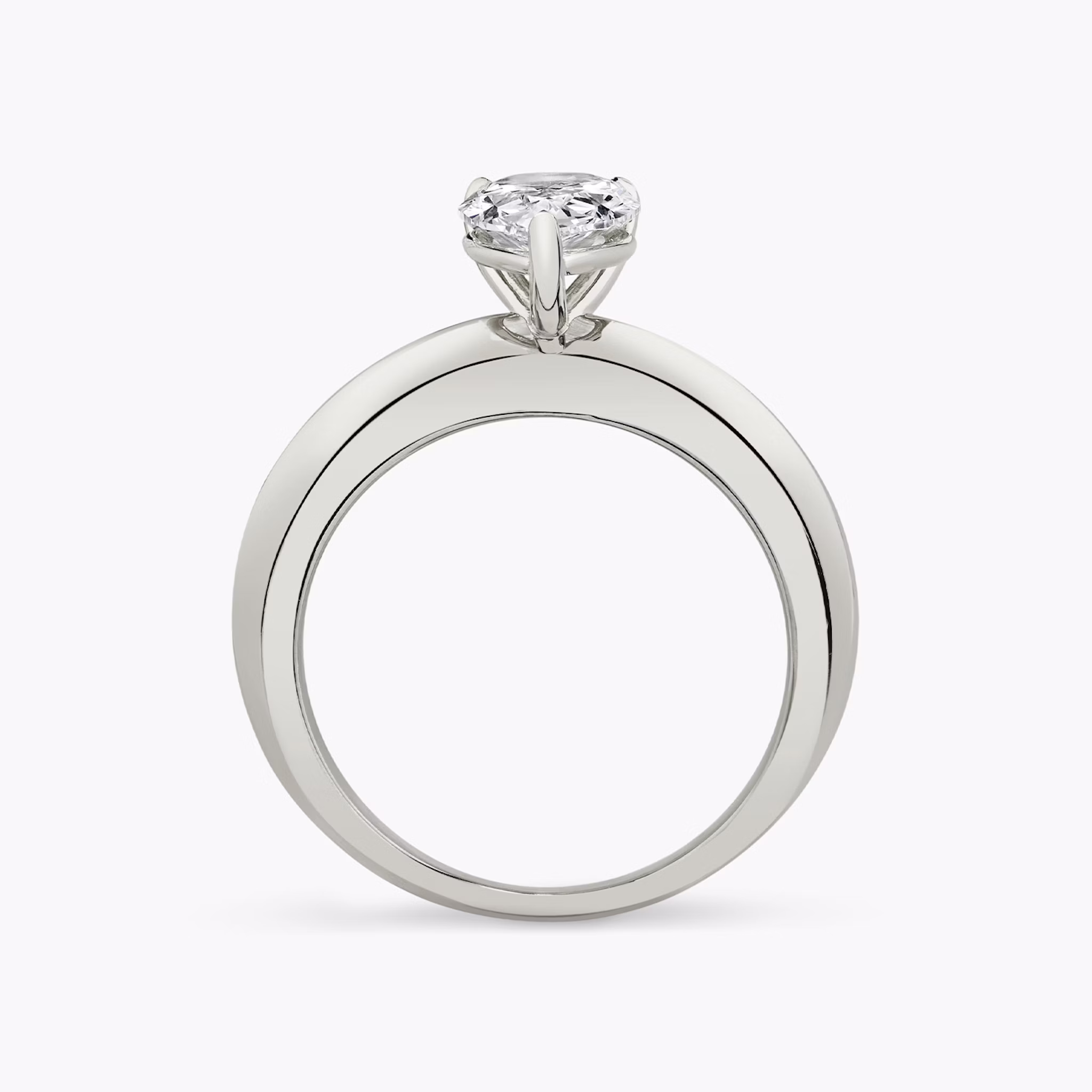 The Curator | Pear | Platinum | bandAccent: Plain | diamondOrientation: vertical | caratWeight: other