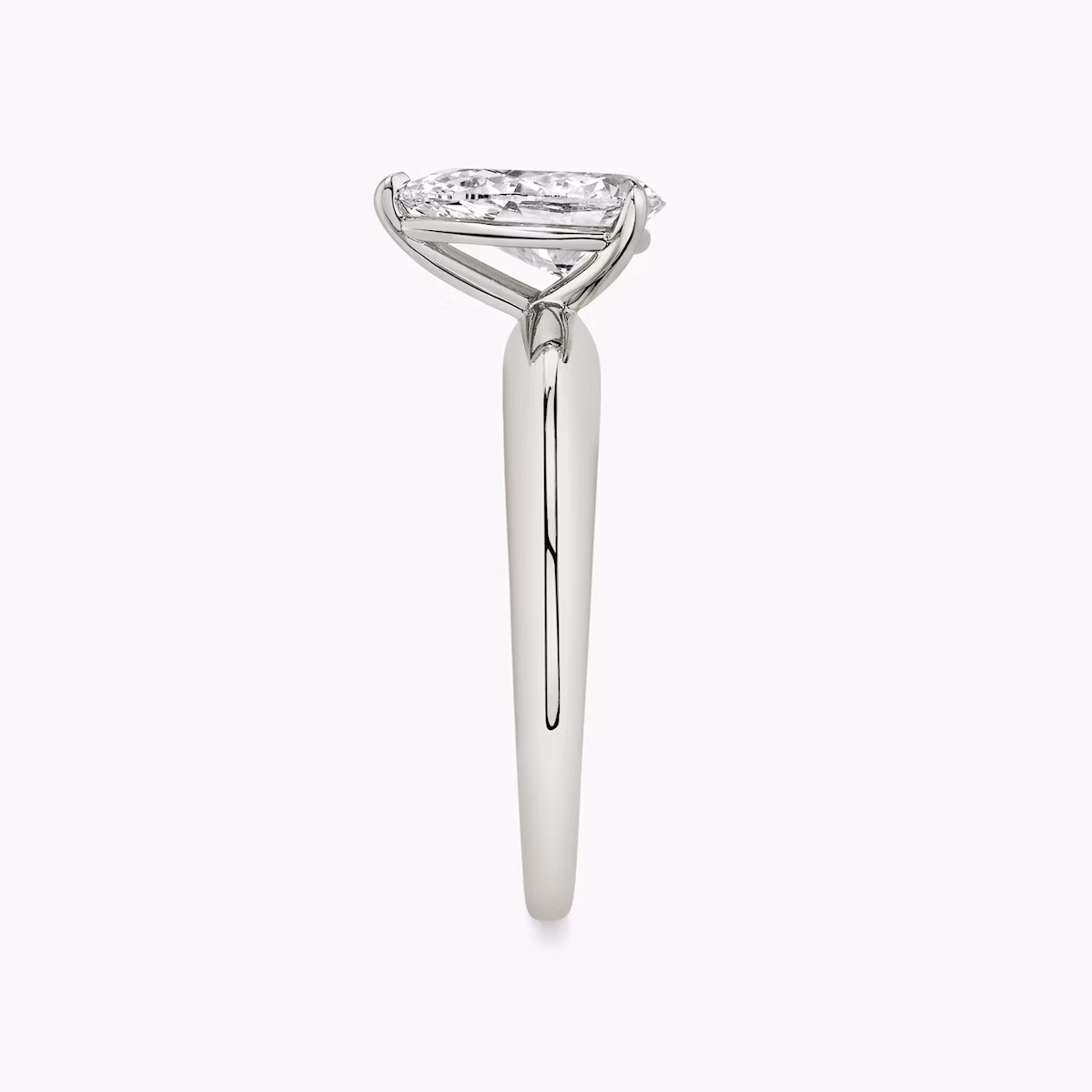 The Curator | Pear | 18k | White Gold | bandAccent: Plain | diamondOrientation: vertical | caratWeight: other