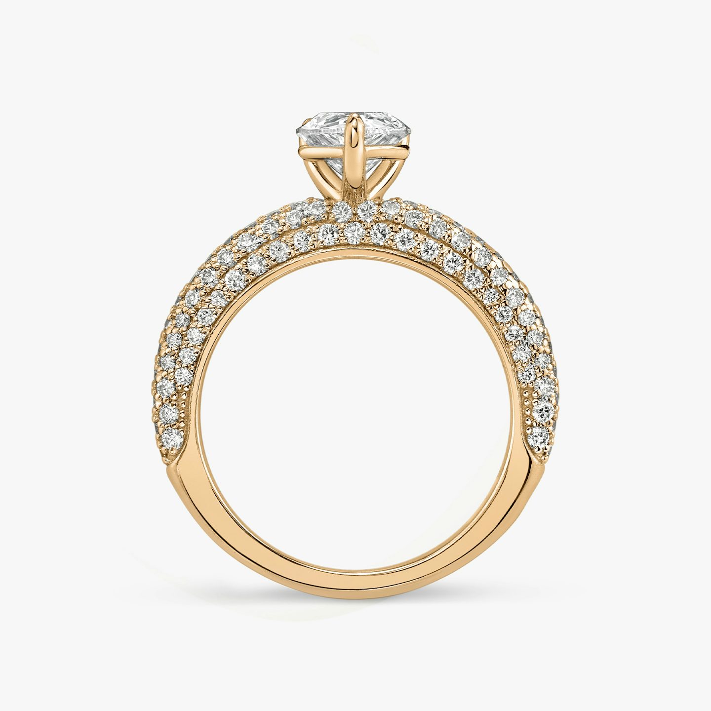 The Curator | Pear | 14k | Rose Gold | bandAccent: Pavé | diamondOrientation: vertical | caratWeight: other