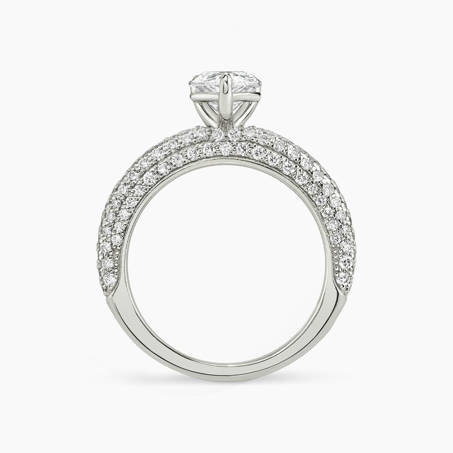 The Curator | Pear | 18k | White Gold | bandAccent: Pavé | diamondOrientation: vertical | caratWeight: other