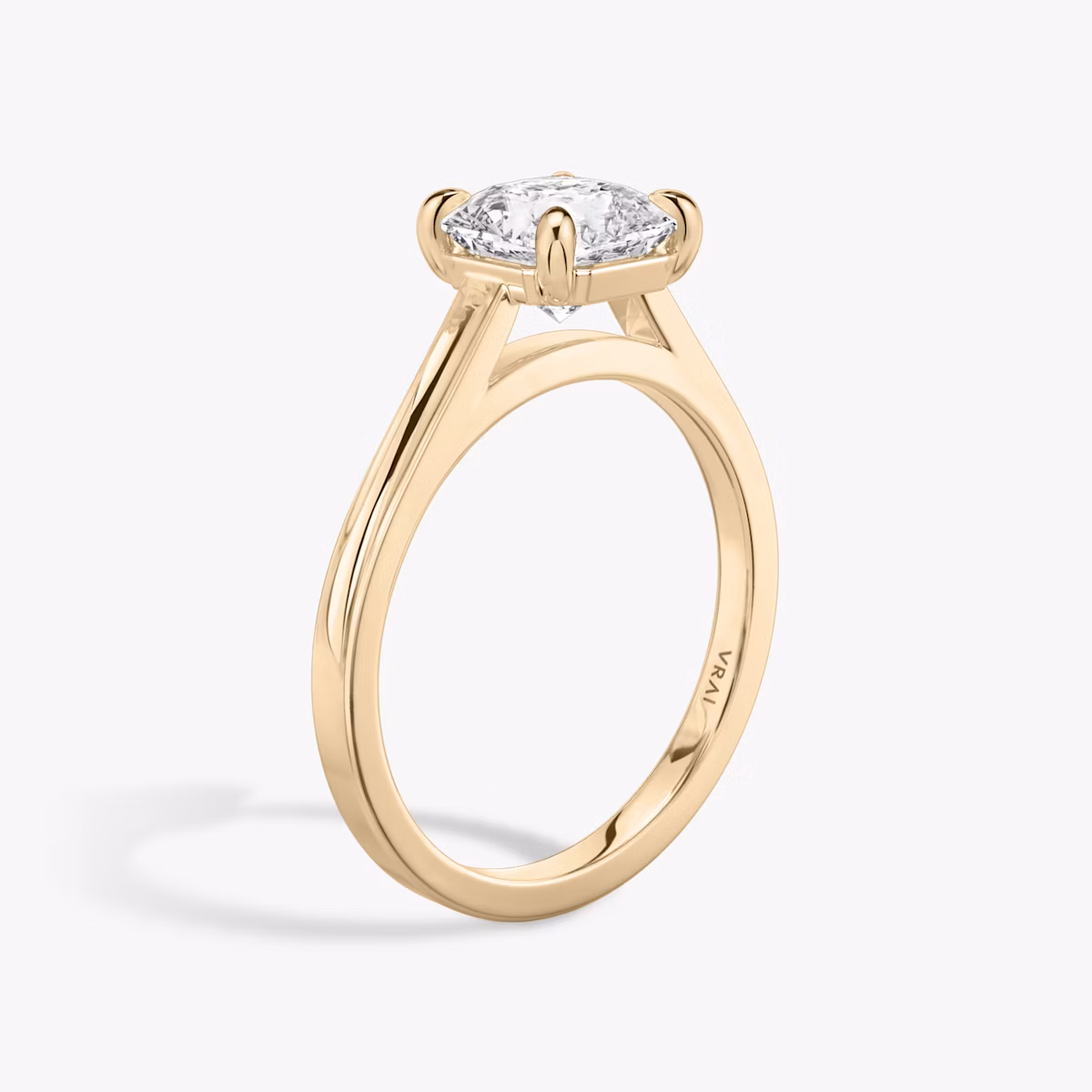 The Cathedral | Asscher | 14k | Rose Gold | bandAccent: Plain | diamondOrientation: vertical | caratWeight: other