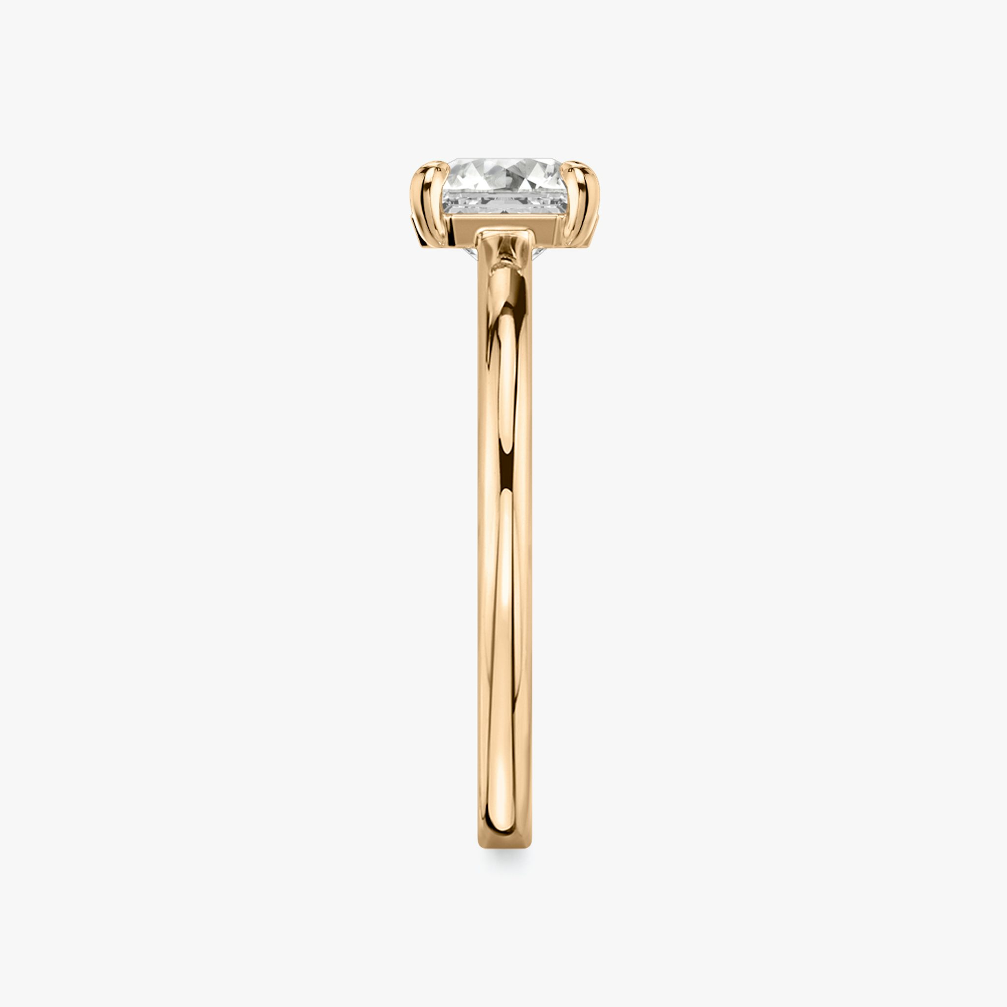 The Cathedral | Asscher | 14k | Rose Gold | bandAccent: Plain | diamondOrientation: vertical | caratWeight: other