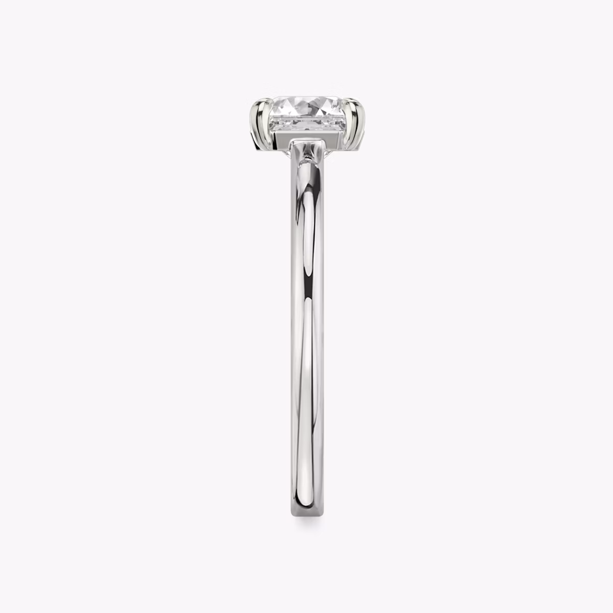 The Cathedral | Asscher | 18k | White Gold | bandAccent: Plain | diamondOrientation: vertical | caratWeight: other