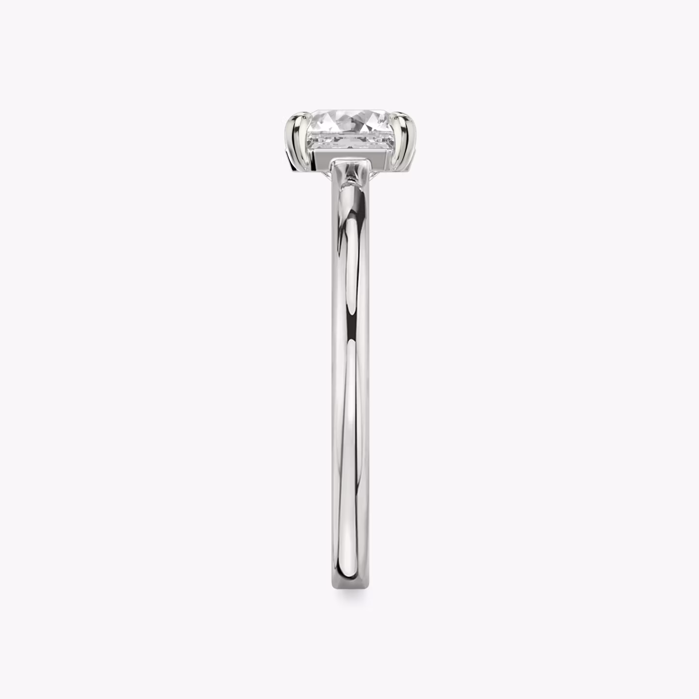 The Cathedral | Asscher | 18k | White Gold | bandAccent: Plain | diamondOrientation: vertical | caratWeight: other