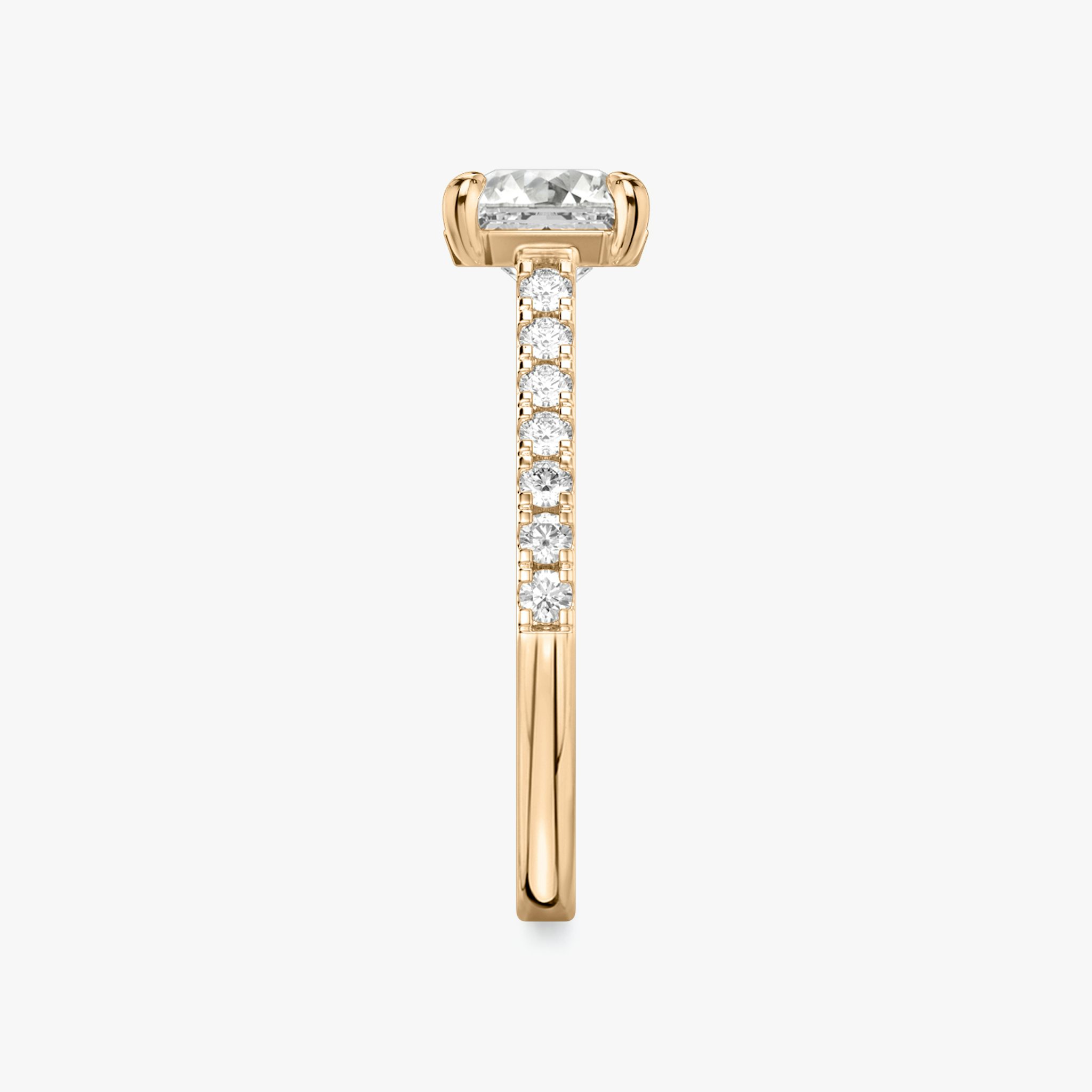 The Cathedral | Asscher | 14k | Rose Gold | bandAccent: Pavé | diamondOrientation: vertical | caratWeight: other