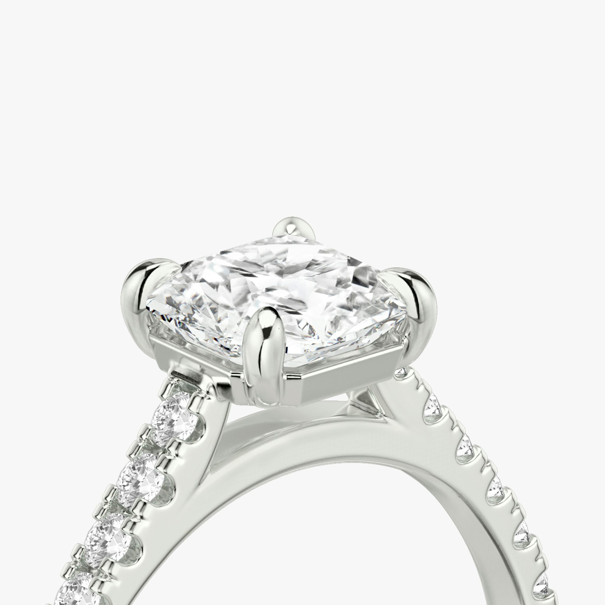 The Cathedral | Asscher | Platinum | bandAccent: Pavé | diamondOrientation: vertical | caratWeight: other