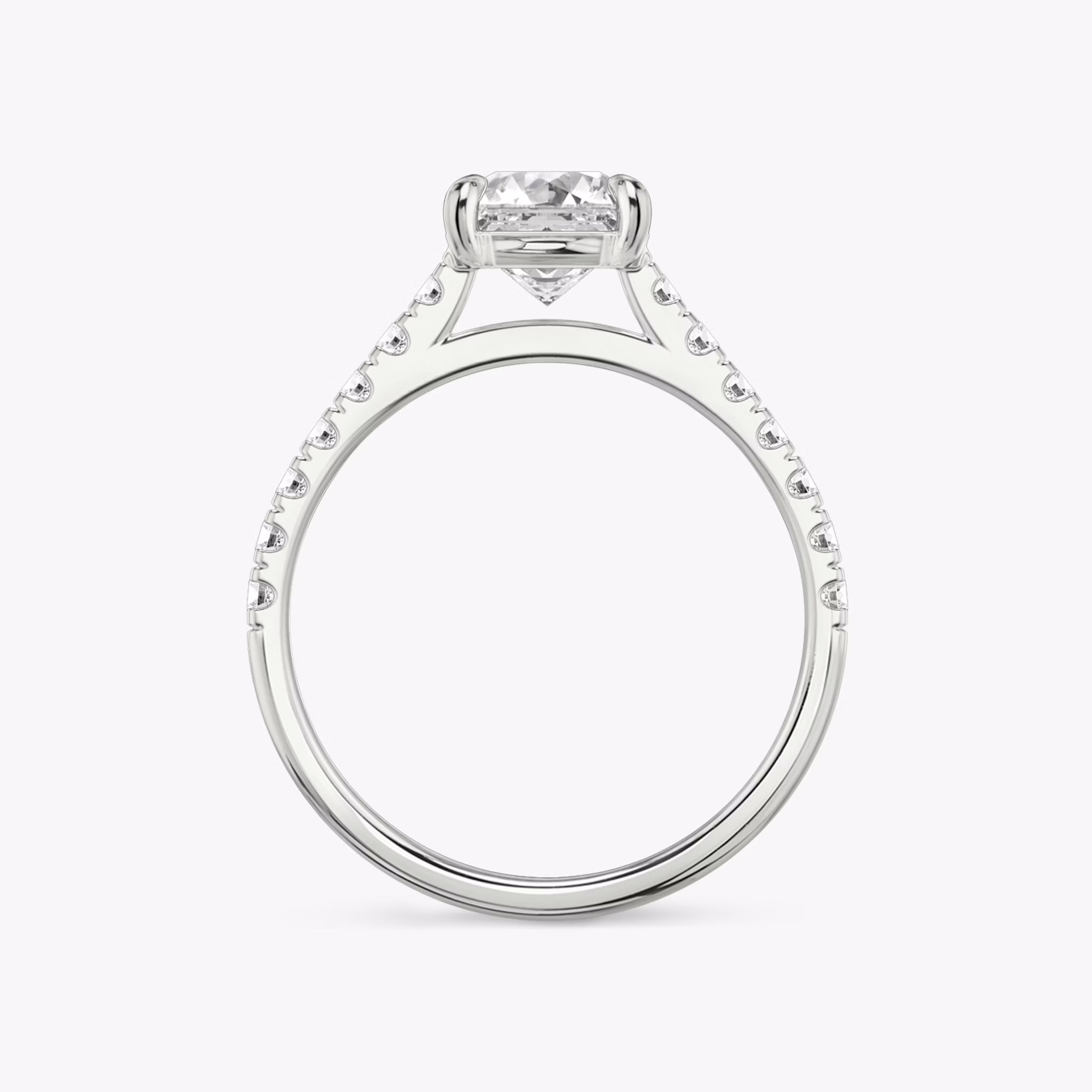The Cathedral | Asscher | Platinum | bandAccent: Pavé | diamondOrientation: vertical | caratWeight: other