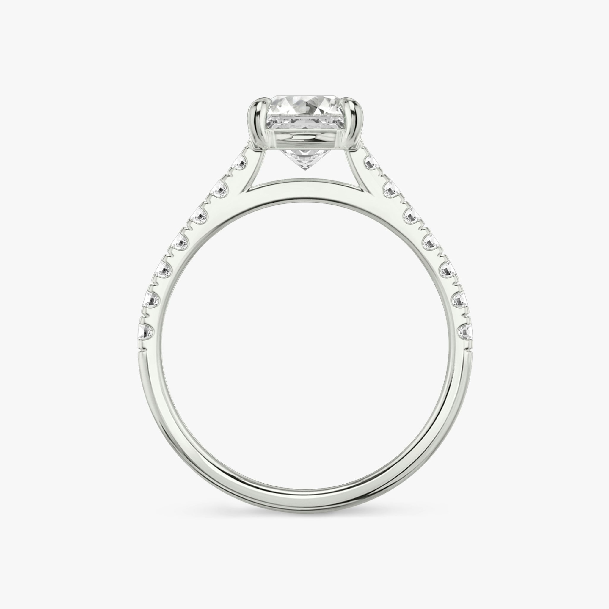 The Cathedral | Asscher | Platinum | bandAccent: Pavé | diamondOrientation: vertical | caratWeight: other