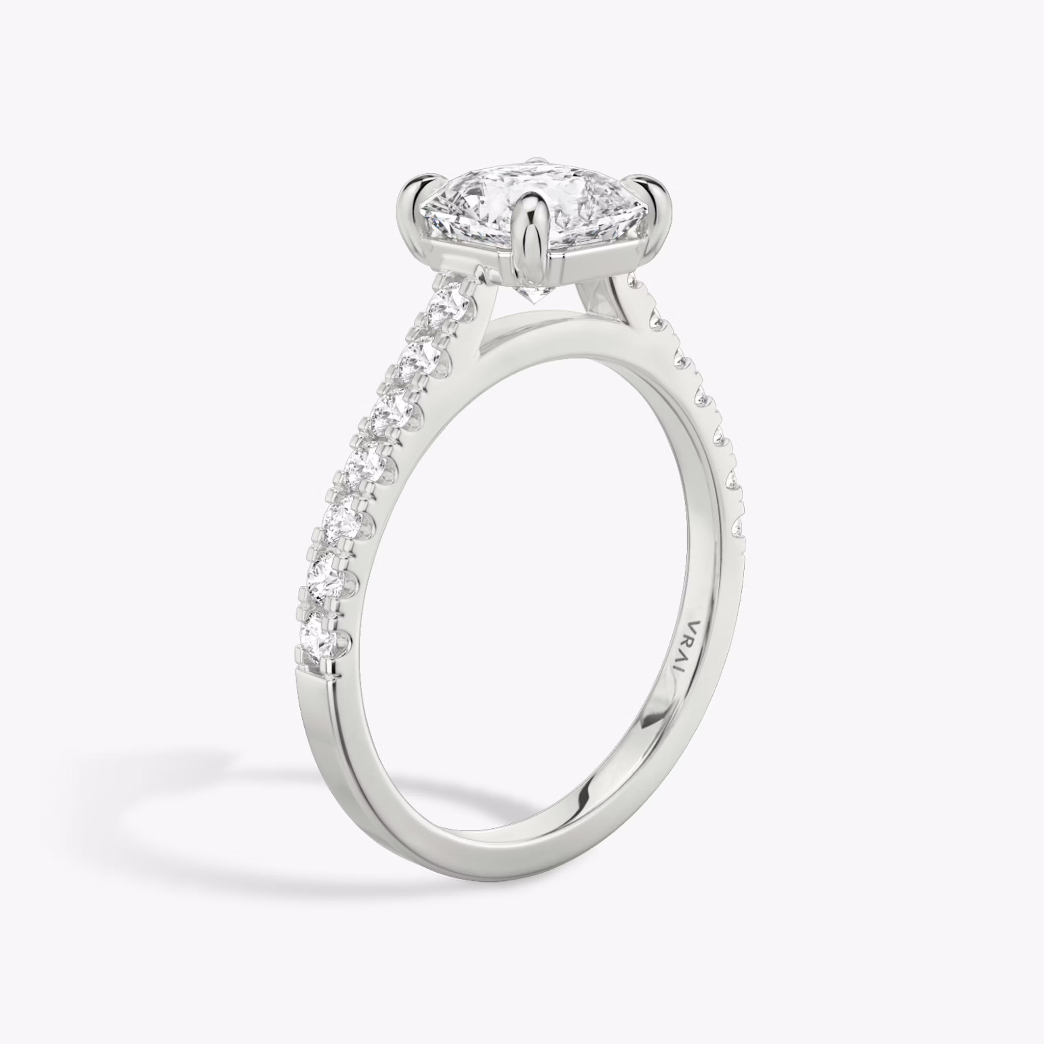 The Cathedral | Asscher | Platinum | bandAccent: Pavé | diamondOrientation: vertical | caratWeight: other