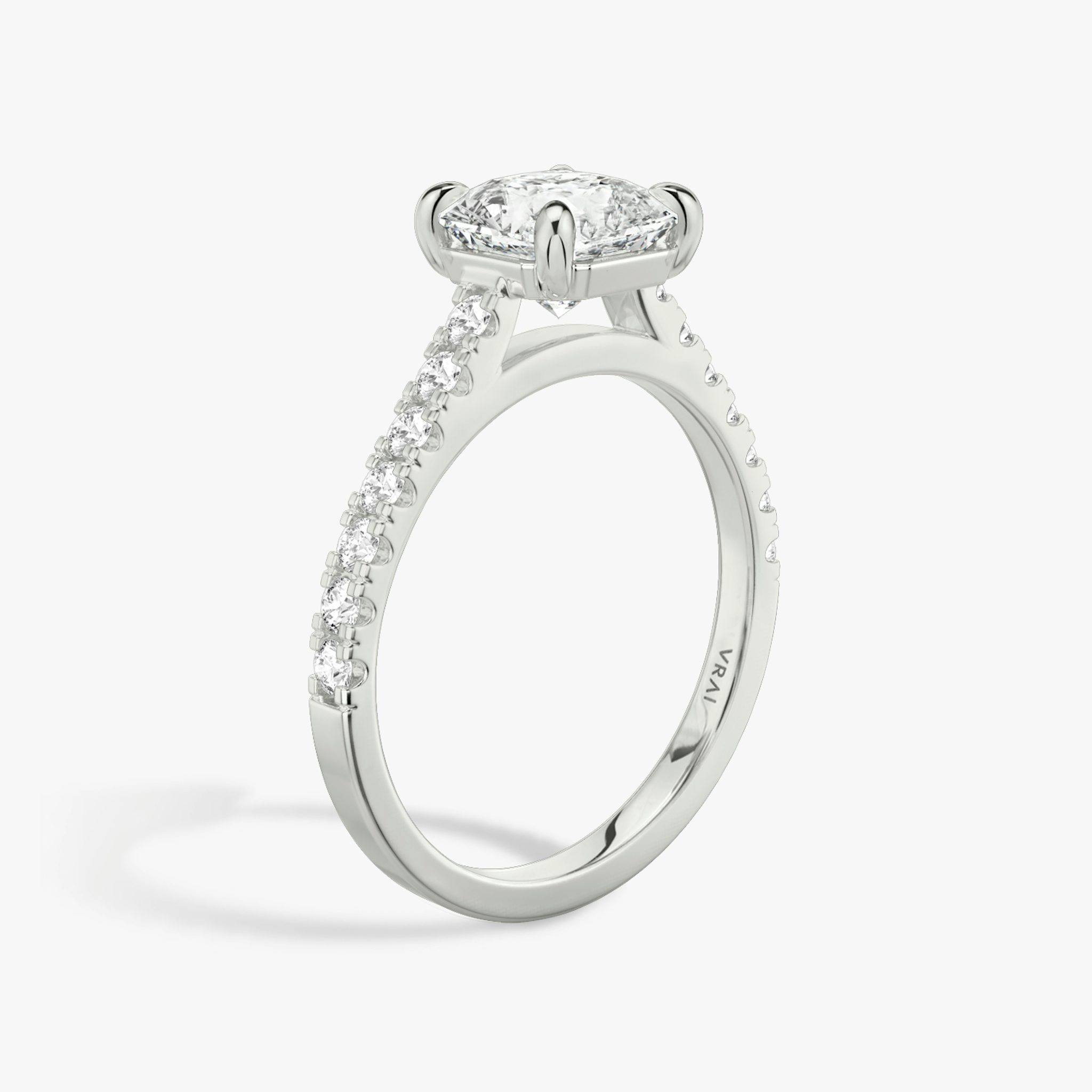 The Cathedral | Asscher | Platinum | bandAccent: Pavé | diamondOrientation: vertical | caratWeight: other