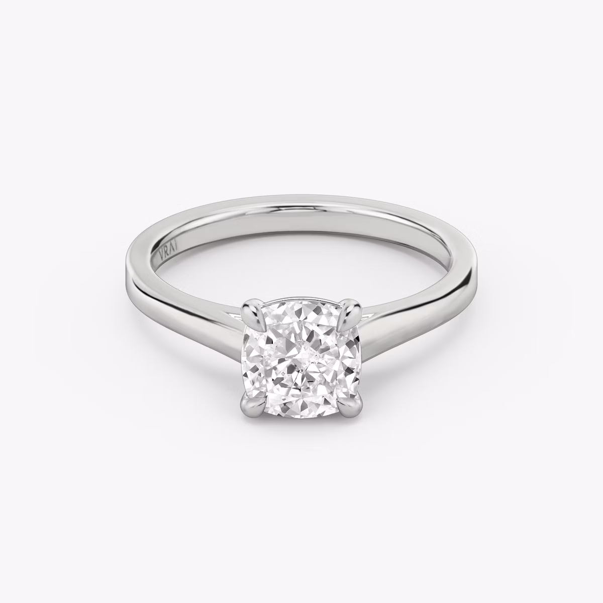 The Cathedral | Cushion | 18k | White Gold | bandAccent: Plain | diamondOrientation: vertical | caratWeight: other