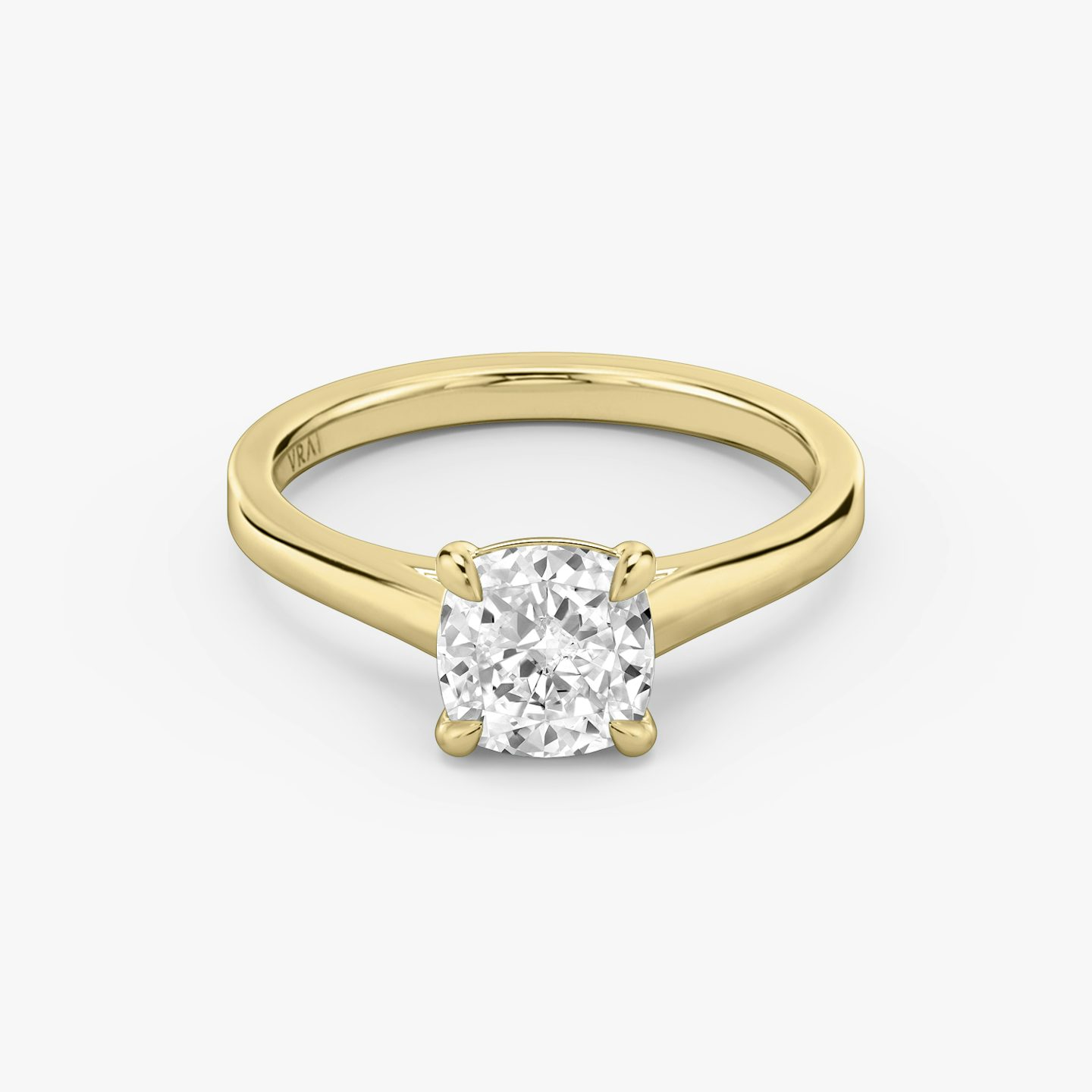 Cathedral | Cushion | 18k | Gelbgold | bandAccent: Ohne Pavé-Besatz | diamondOrientation: vertical | caratWeight: other