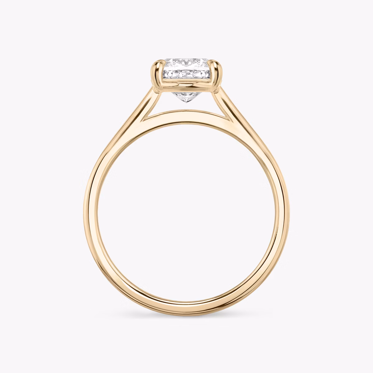 The Cathedral | Cushion | 14k | Rose Gold | bandAccent: Plain | diamondOrientation: vertical | caratWeight: other