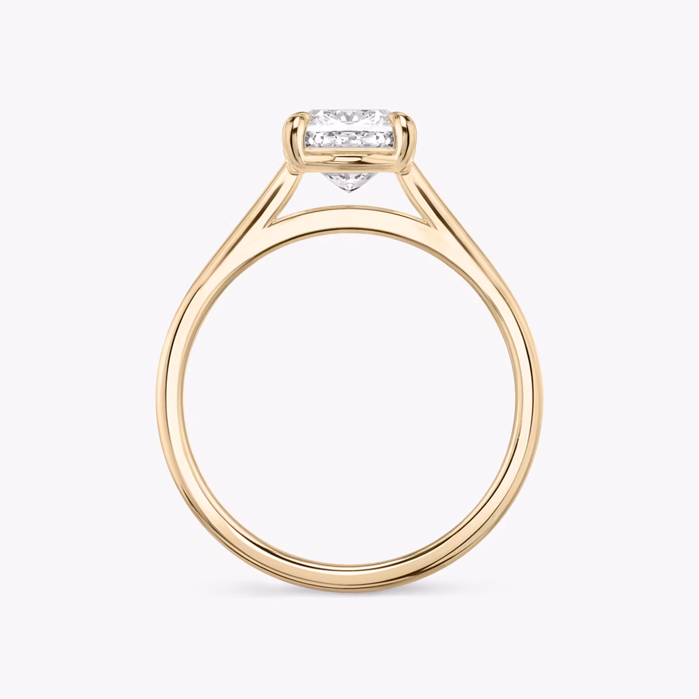 The Cathedral | Cushion | 14k | Rose Gold | bandAccent: Plain | diamondOrientation: vertical | caratWeight: other