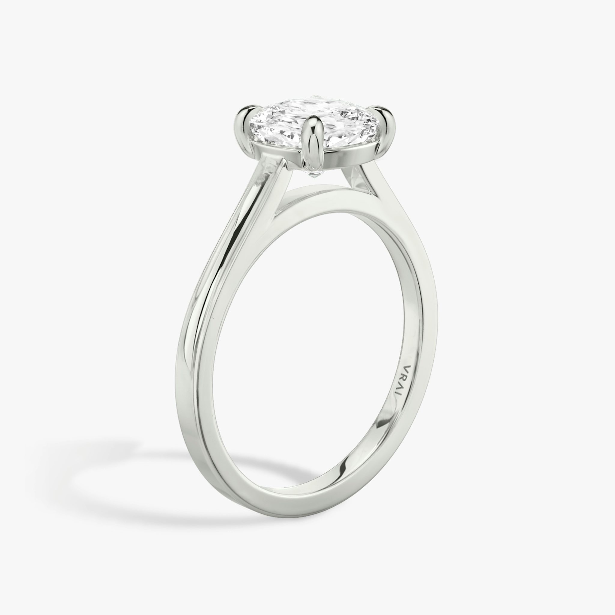 The Cathedral | Cushion | 18k | White Gold | bandAccent: Plain | diamondOrientation: vertical | caratWeight: other