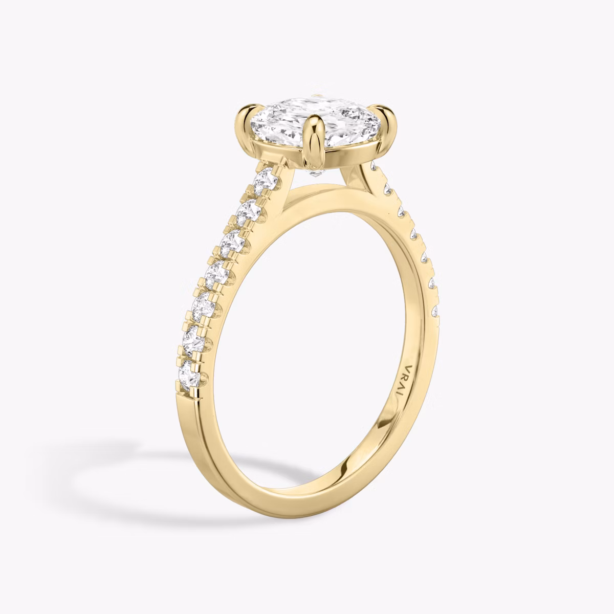 The Cathedral | Cushion | 18k | Yellow Gold | bandAccent: Pavé | diamondOrientation: vertical | caratWeight: other