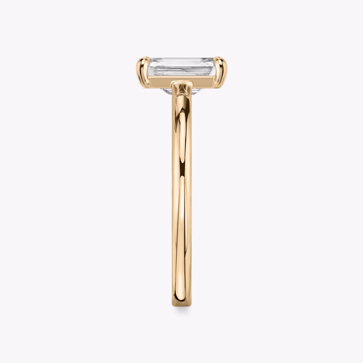 The Cathedral | Emerald | 14k | Rose Gold | bandAccent: Plain | diamondOrientation: vertical | caratWeight: other