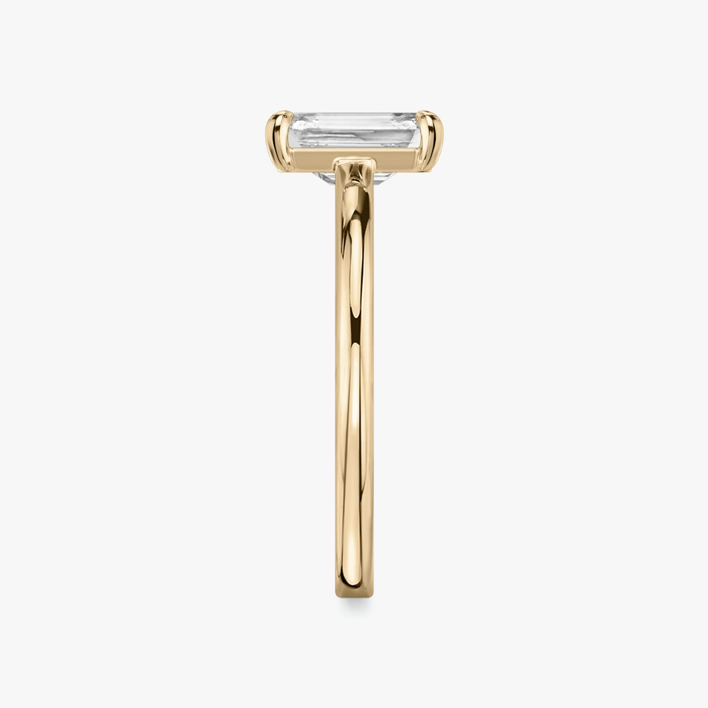 The Cathedral | Emerald | 14k | Rose Gold | bandAccent: Plain | diamondOrientation: vertical | caratWeight: other