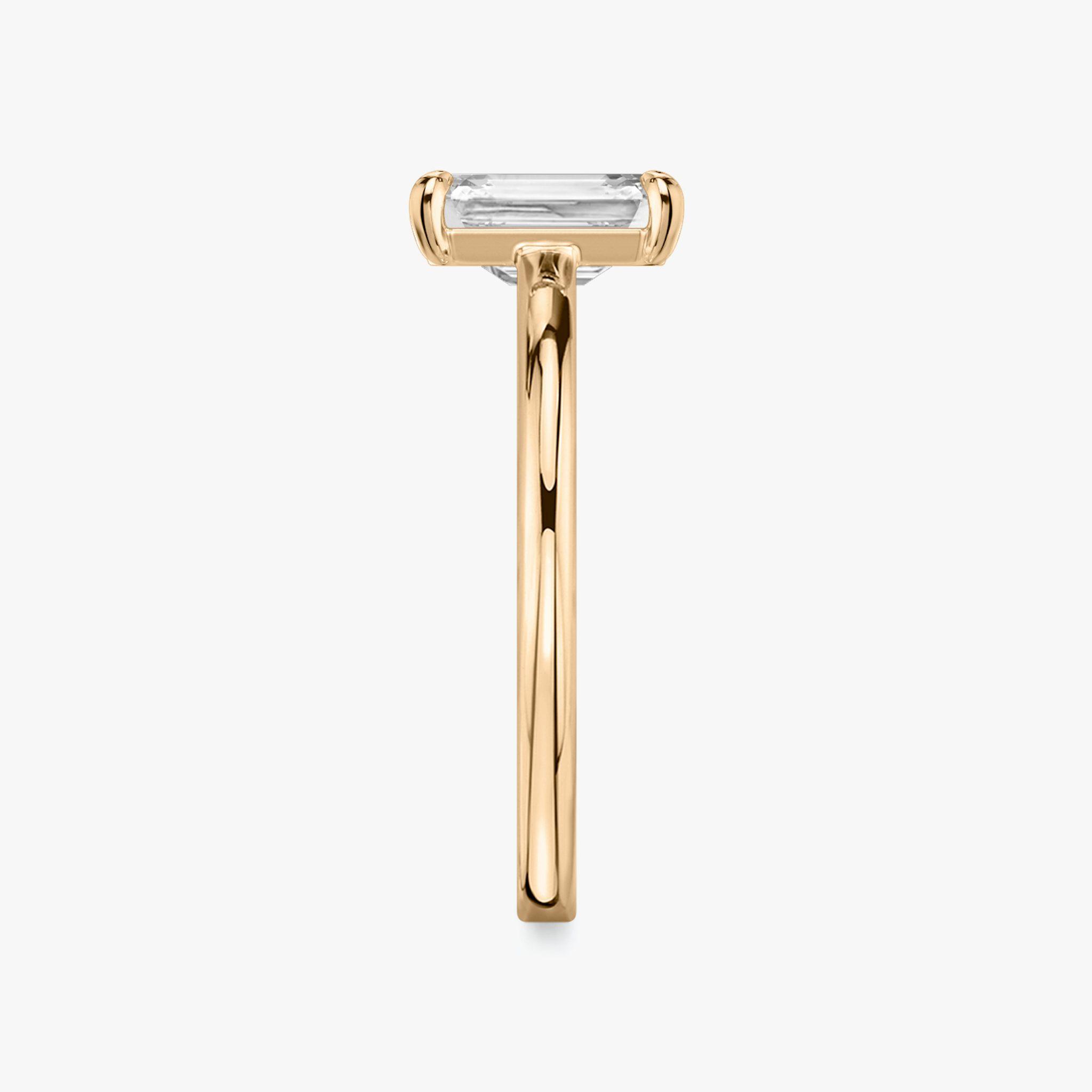 The Cathedral | Emerald | 14k | Rose Gold | bandAccent: Plain | diamondOrientation: vertical | caratWeight: other