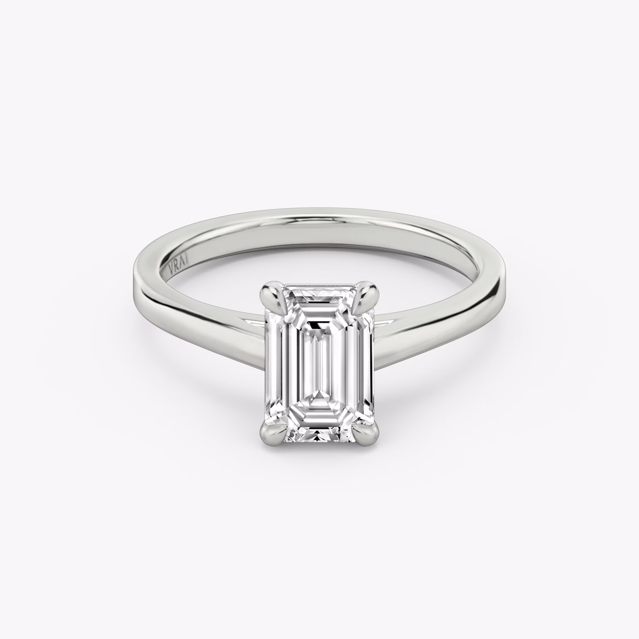 The Cathedral | Emerald | Platinum | bandAccent: Plain | diamondOrientation: vertical | caratWeight: other