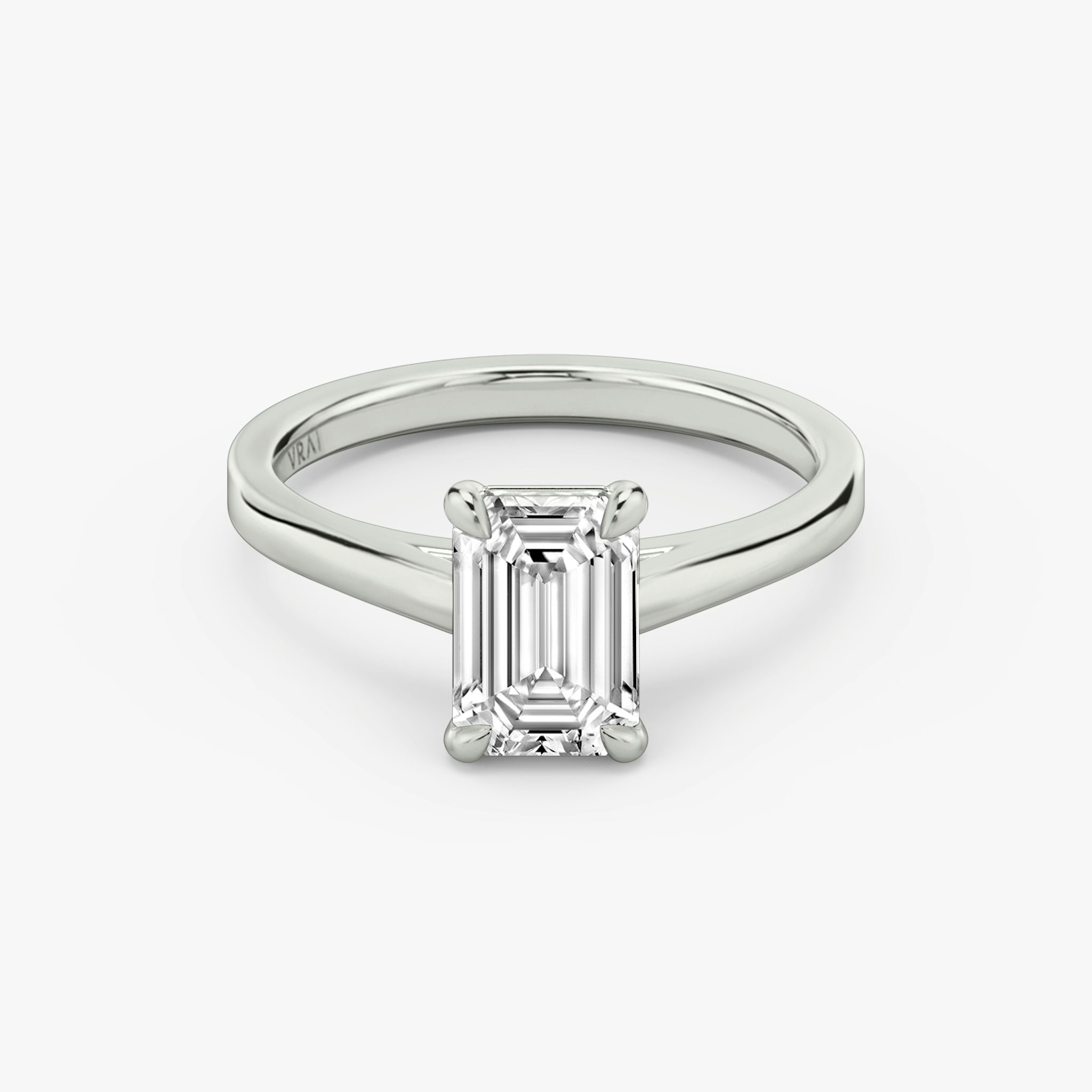 The Cathedral | Emerald | Platinum | bandAccent: Plain | diamondOrientation: vertical | caratWeight: other