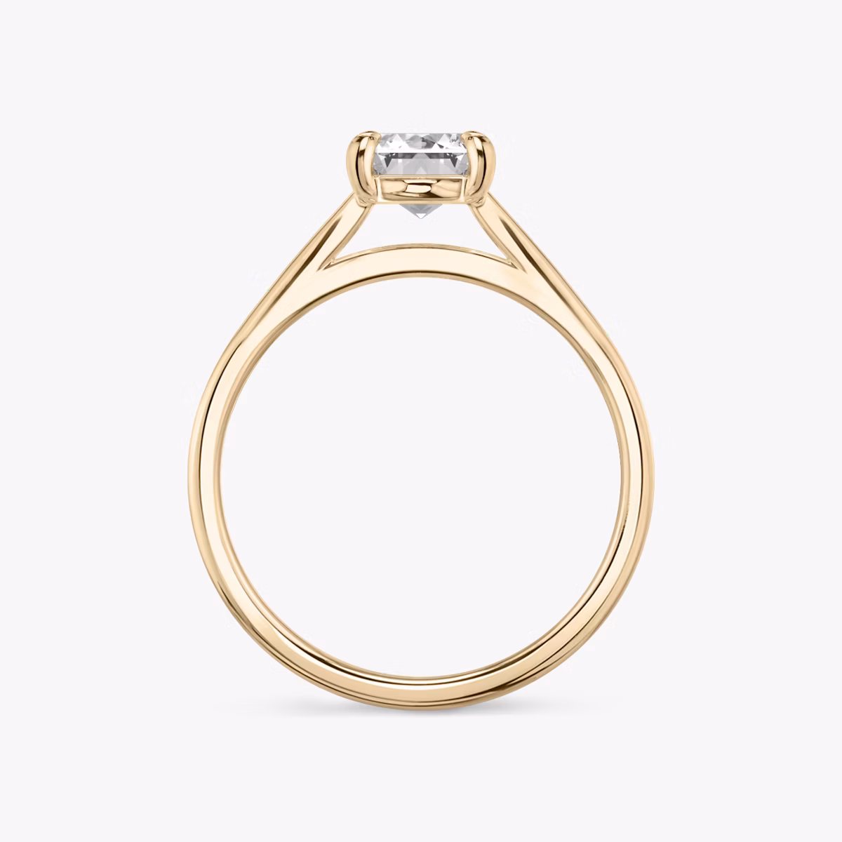 The Cathedral | Emerald | 14k | Rose Gold | bandAccent: Plain | diamondOrientation: vertical | caratWeight: other