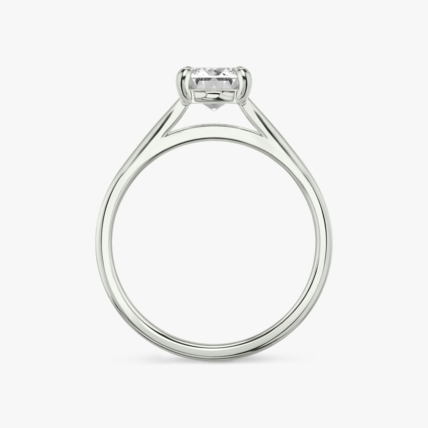 The Cathedral | Emerald | 18k | White Gold | bandAccent: Plain | diamondOrientation: vertical | caratWeight: other