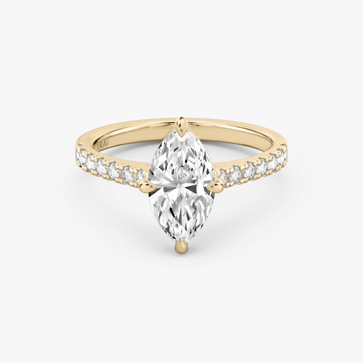 The Cathedral | Marquise | 14k | Rose Gold | bandAccent: Pavé | diamondOrientation: vertical | caratWeight: other