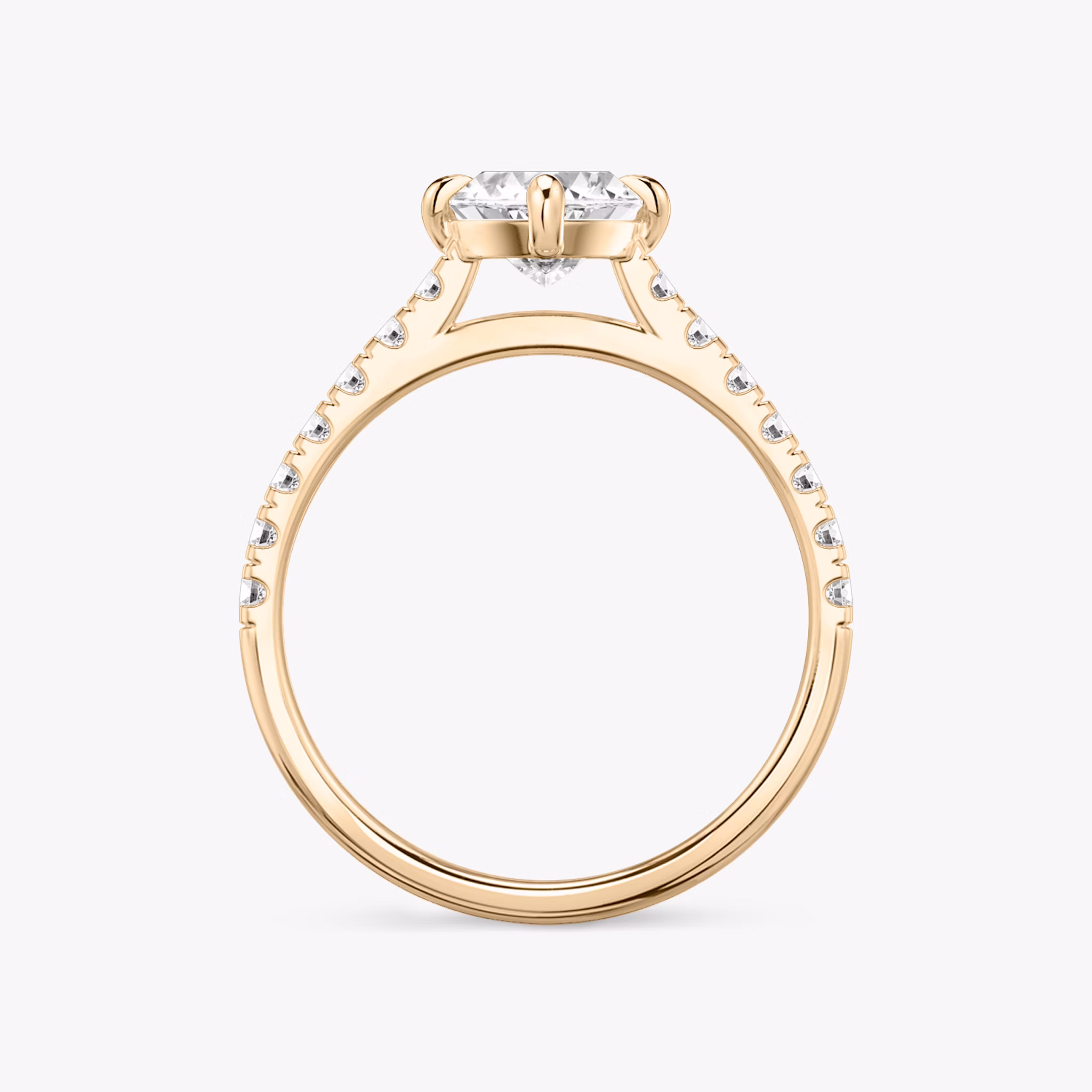 The Cathedral | Marquise | 14k | Rose Gold | bandAccent: Pavé | diamondOrientation: vertical | caratWeight: other