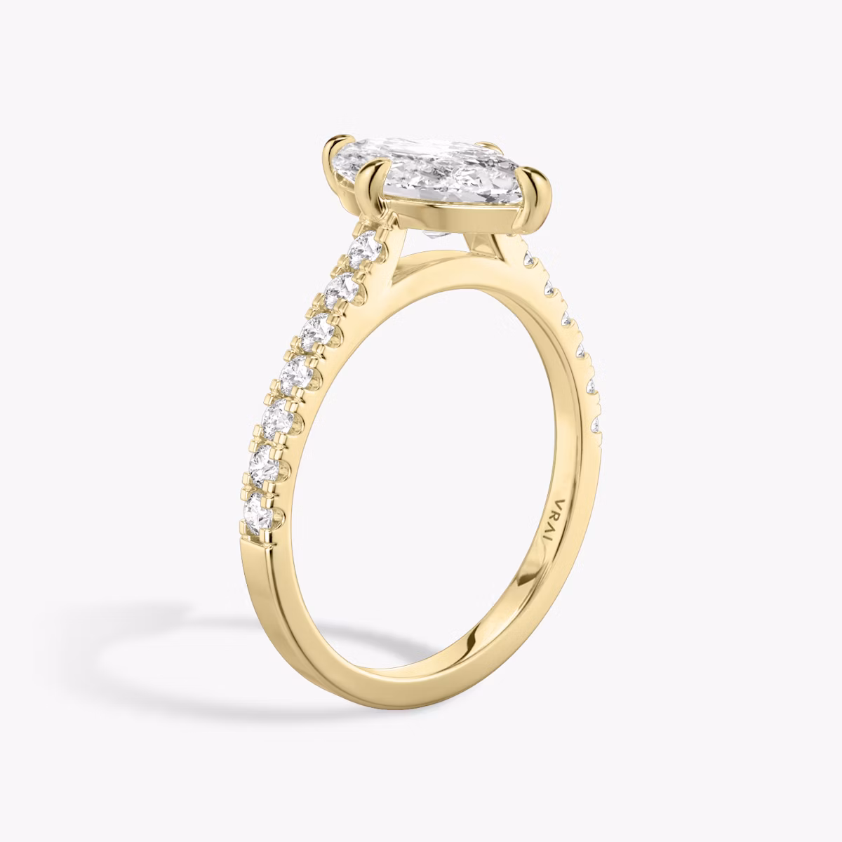 The Cathedral | Marquise | 18k | Yellow Gold | bandAccent: Pavé | diamondOrientation: vertical | caratWeight: other