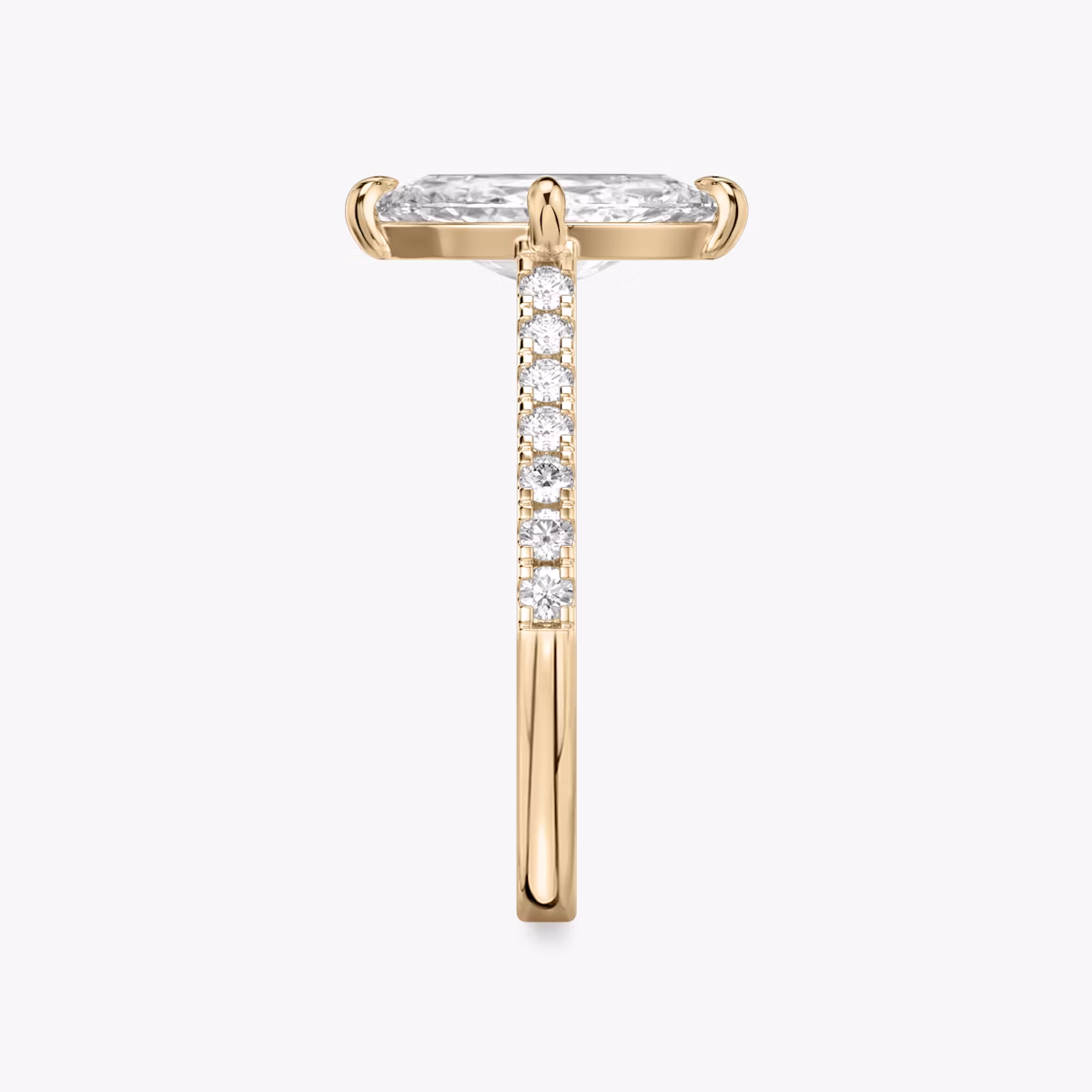 The Cathedral | Marquise | 14k | Rose Gold | bandAccent: Pavé | diamondOrientation: vertical | caratWeight: other