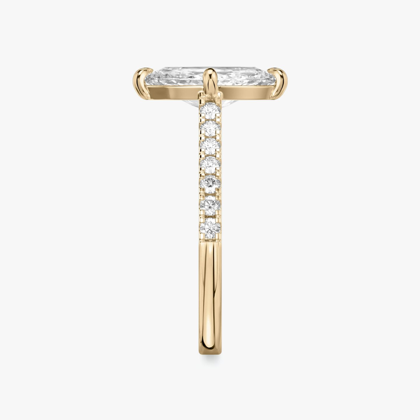 The Cathedral | Marquise | 14k | Rose Gold | bandAccent: Pavé | diamondOrientation: vertical | caratWeight: other