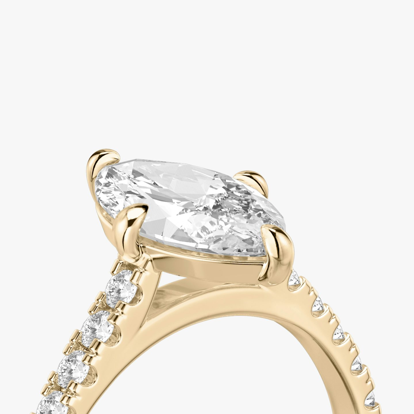 The Cathedral | Marquise | 14k | Rose Gold | bandAccent: Pavé | diamondOrientation: vertical | caratWeight: other