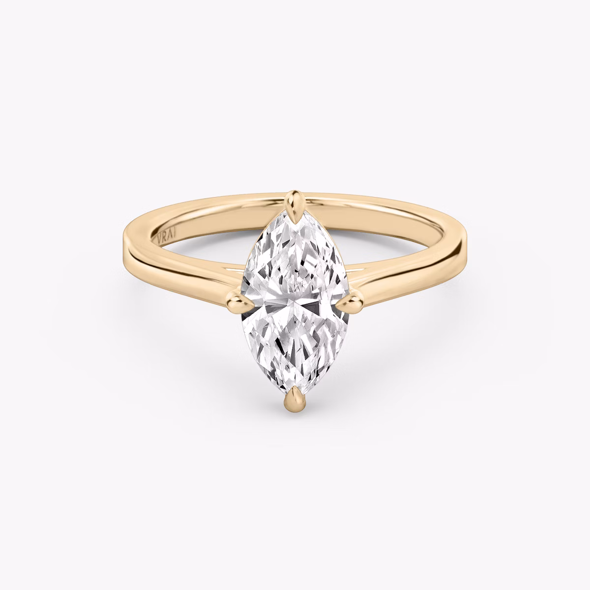 The Cathedral | Marquise | 14k | Rose Gold | bandAccent: Plain | diamondOrientation: vertical | caratWeight: other